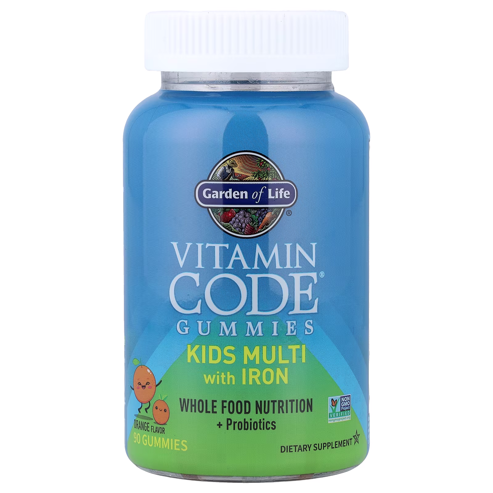 Vitamin Code® Gummies, Gomitas multivitamínicas con hierro para niños, Naranja, 90 gomitas, Garden of Life