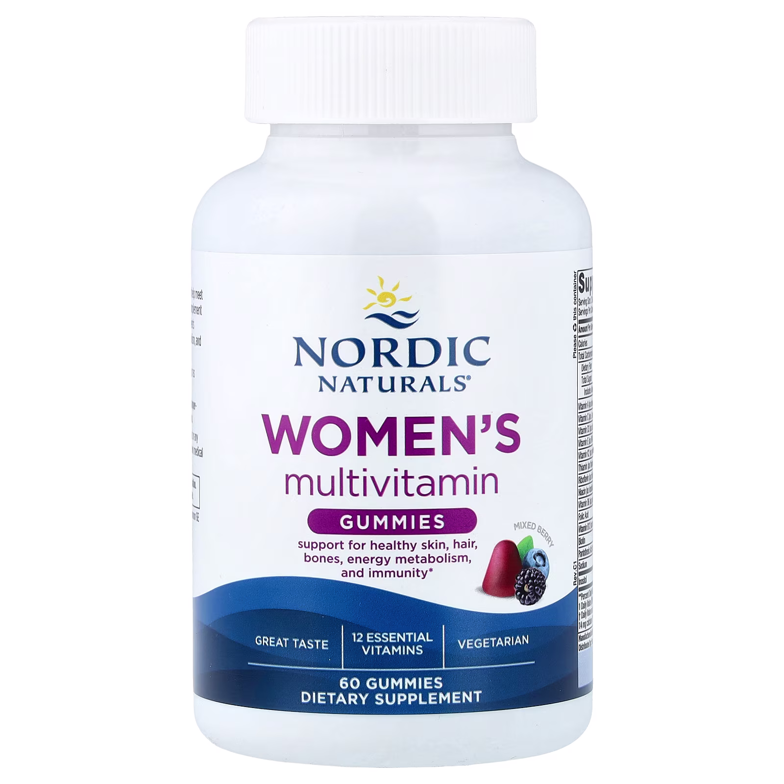 Women's Multivitamínico Gomitas, Sabor a Frutos Rojos, 60 Gomitas, Nordic Naturals