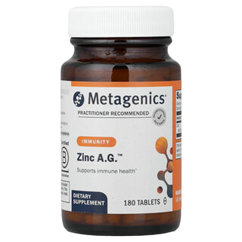 Zinc A.G.™, 180 Tabletas (20 mg per Tabletas), Metagenics