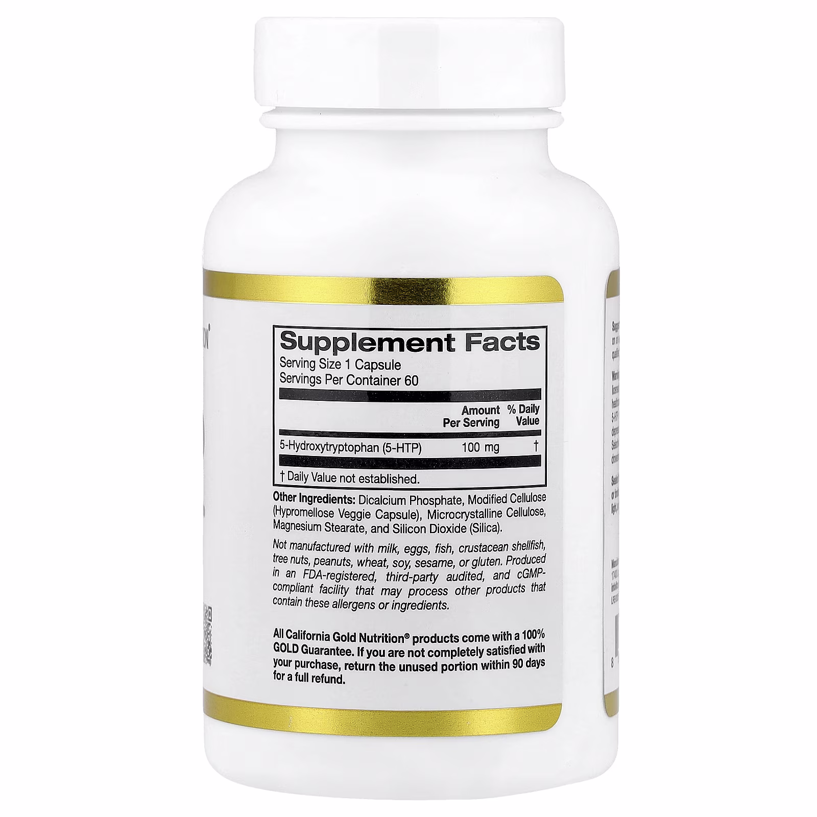 5-HTP, 100 mg, 60 cápsulas vegetales, California Gold Nutrition