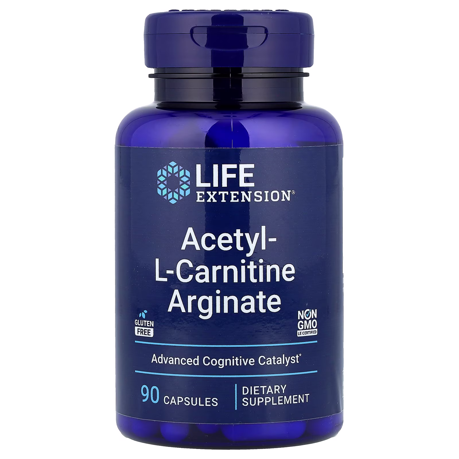 Acetyl-L-Carnitine Arginate + ALCAR HCl 620 mg — 90 cápsulas — Life Extension