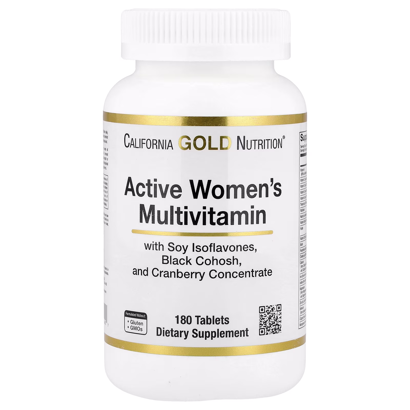 Suplemento multivitamínico para mujeres activas, Con cimífuga, isoflavonas de soya y concentrado de arándano rojo, 180 tabletas, California Gold Nutrition