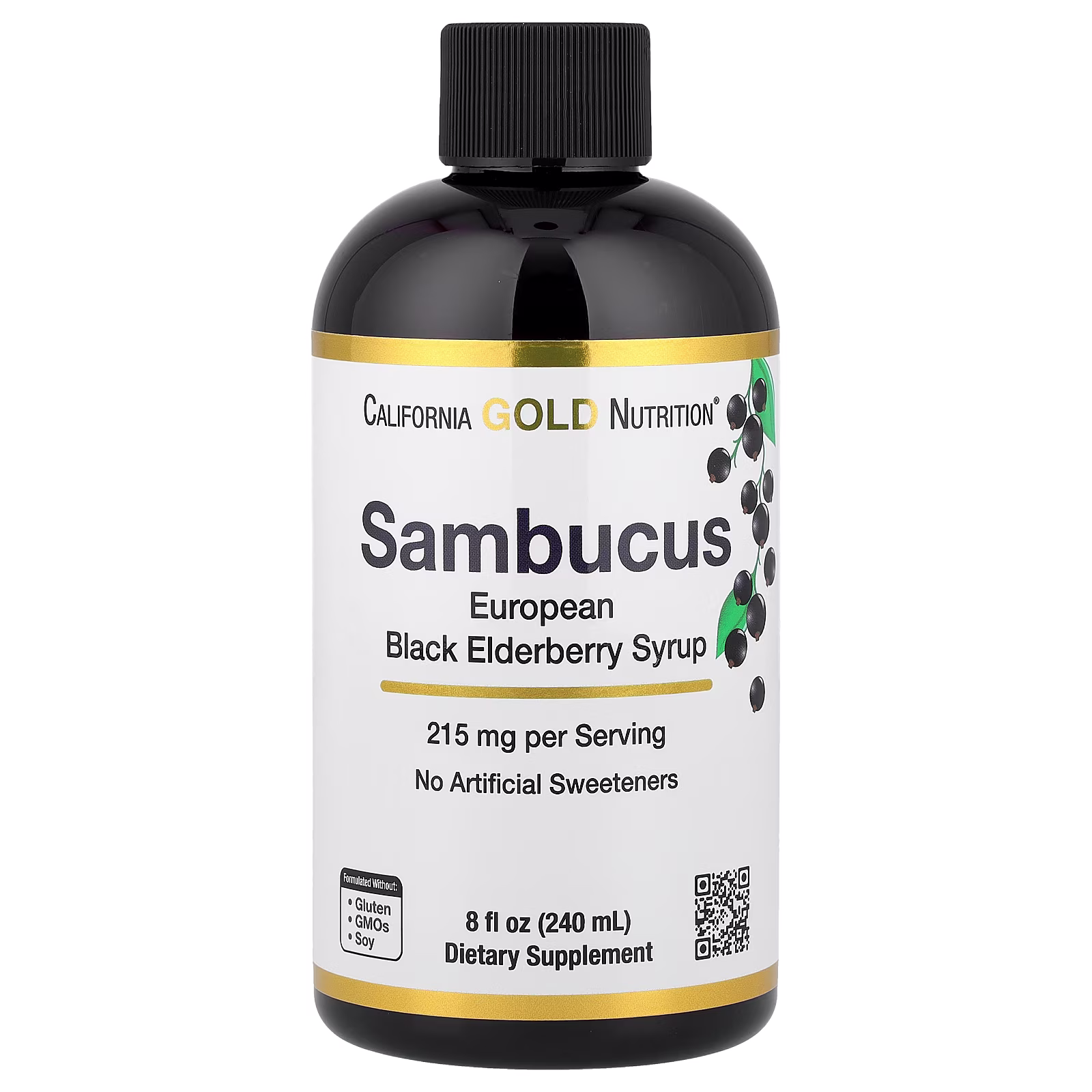 Sambucus, Jarabe de saúco para adultos, 240 ml (8 oz. líq.), California Gold Nutrition