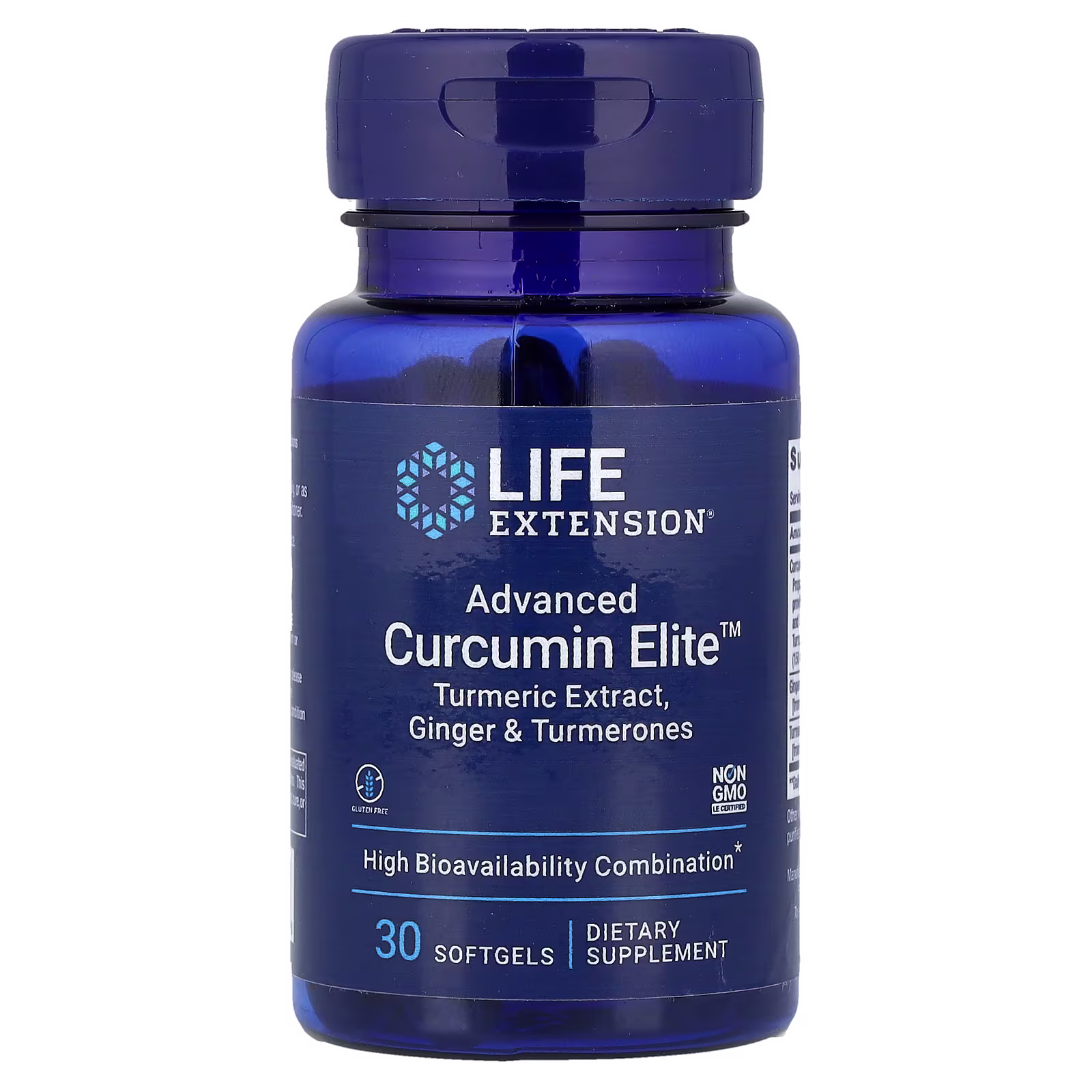 Advanced Curcumin Elite con Jengibre y Turmeronas — 30 cápsulas blandas — Life Extension
