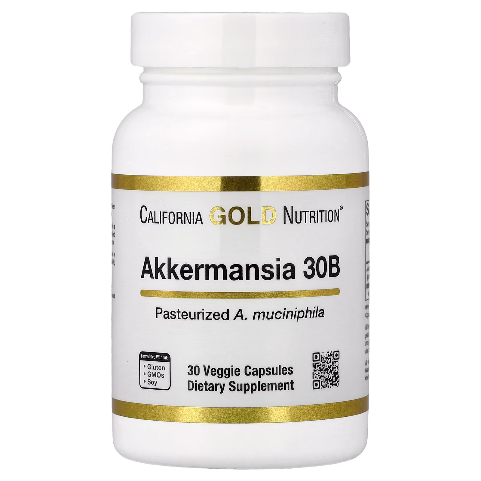 Akkermansia 30B, 30 cápsulas vegetales (150 mg por cápsula), California Gold Nutrition