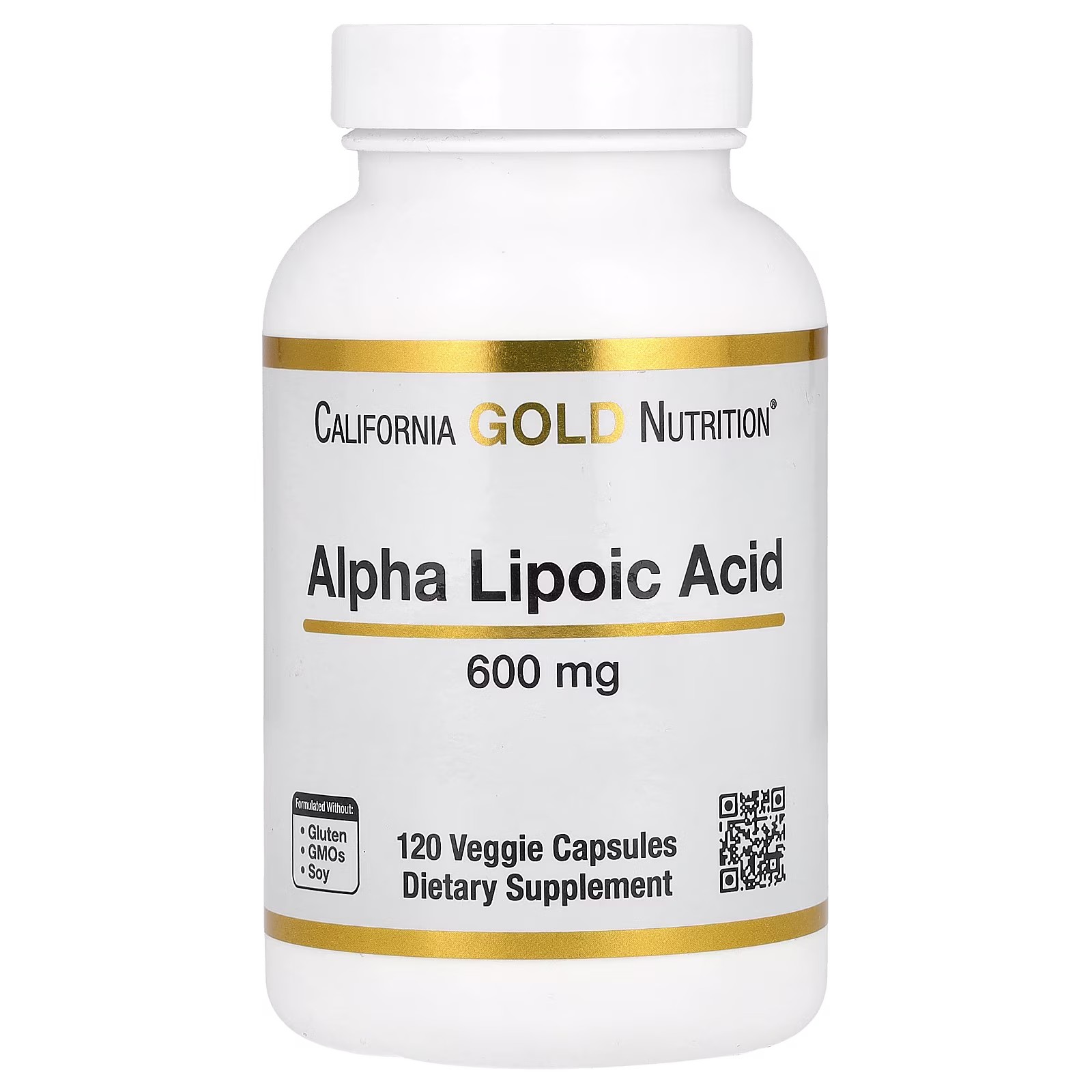 Ácido alfa-lipoico, 600 mg, 120 cápsulas vegetales, California Gold Nutrition