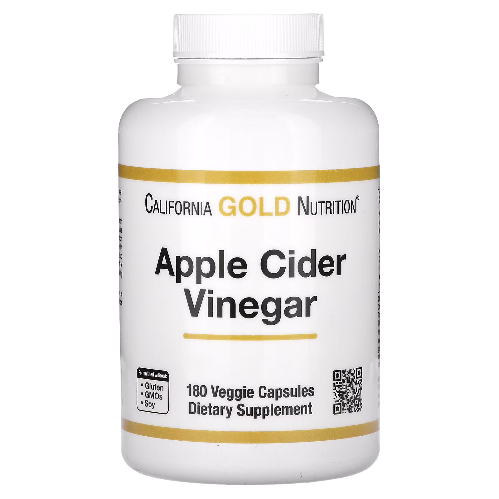 Vinagre de sidra de manzana, 180 cápsulas vegetales (450 mg por cápsula), California Gold Nutrition