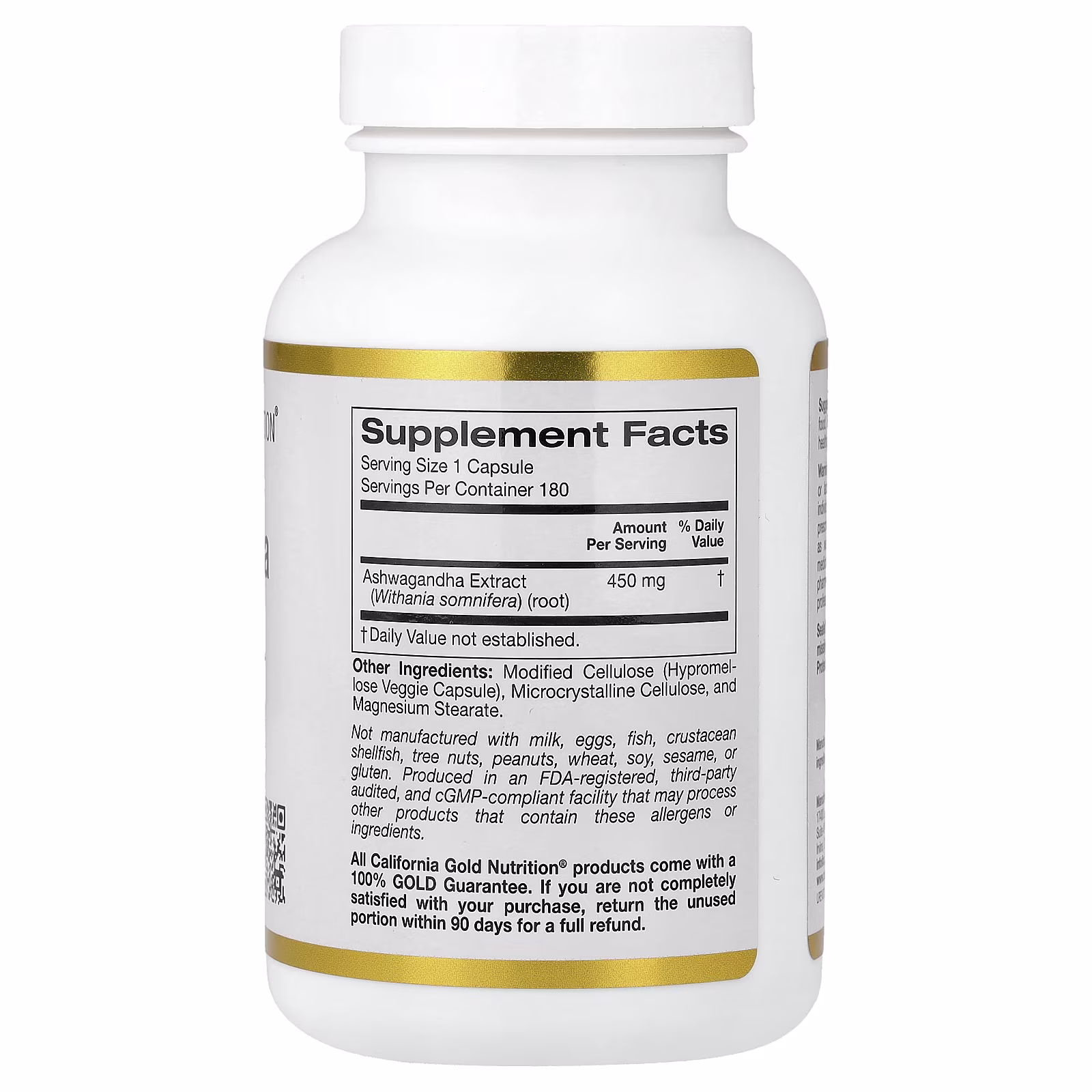 Ashwagandha, 450 mg, 180 cápsulas vegetales, California Gold Nutrition