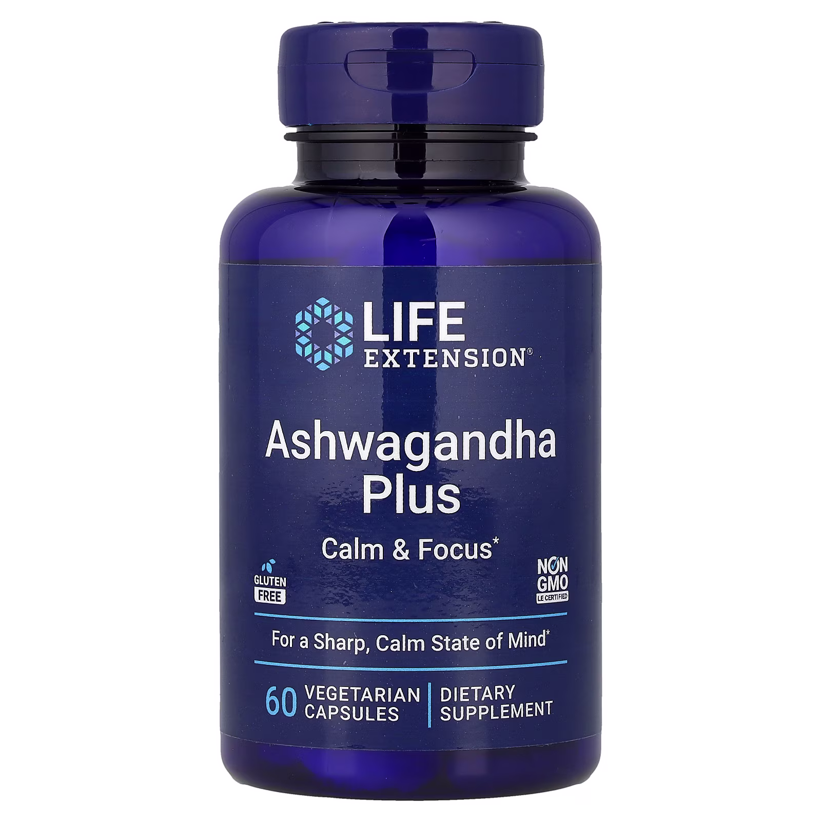Ashwagandha Plus con Sensoril 125 mg, 60 cápsulas vegetales - Life Extension