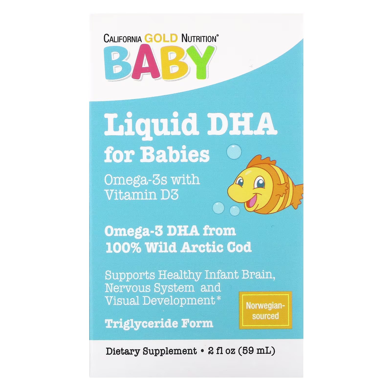 Baby's DHA, Omega-3 con vitamina D3 y EPA, 59 ml (2 oz. líq.), California Gold Nutrition