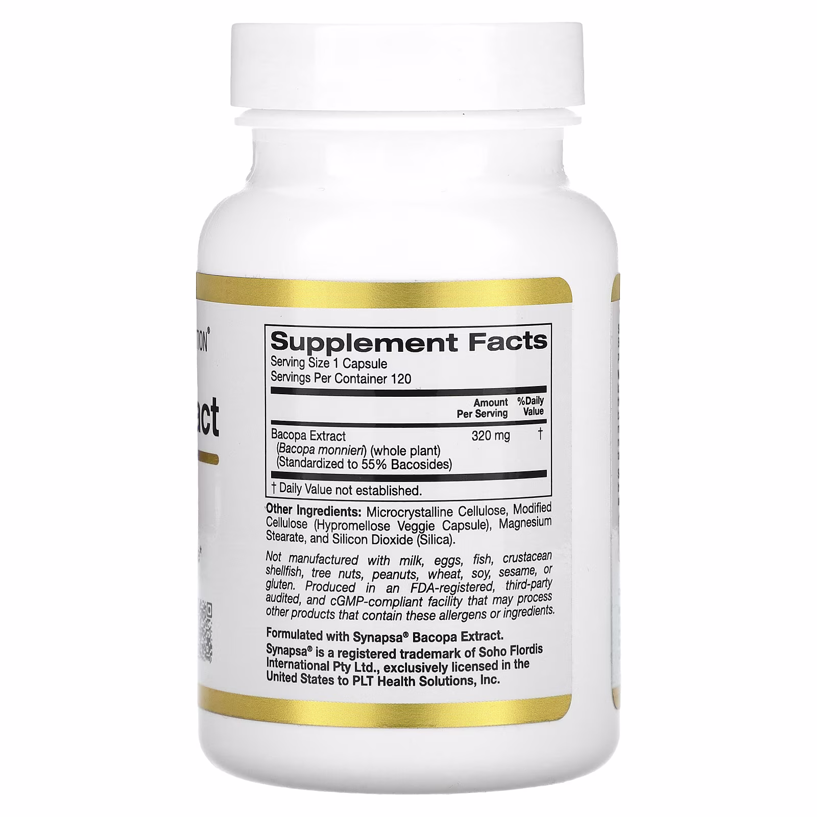 Extracto de bacopa, 320 mg, 120 cápsulas vegetales, California Gold Nutrition