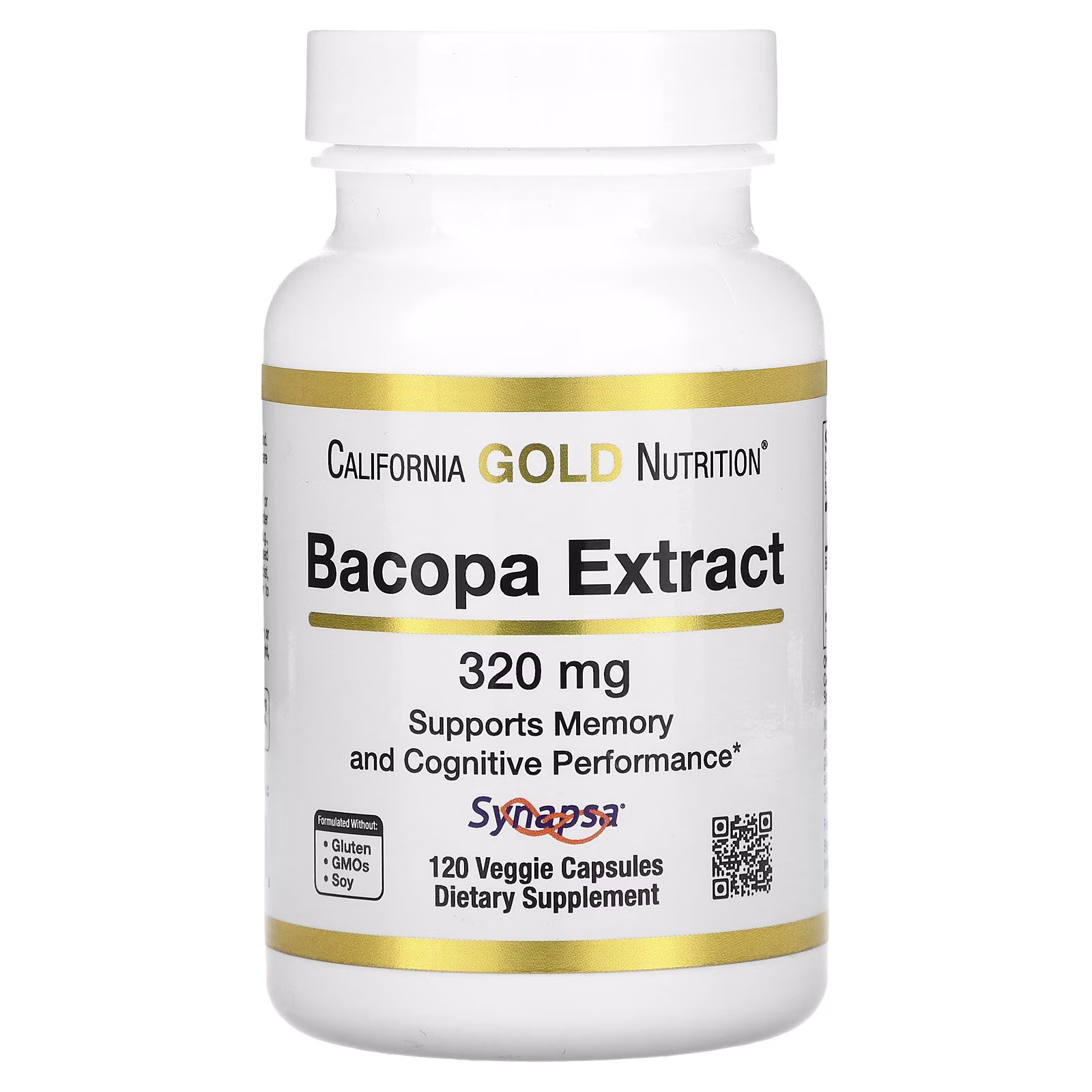 Extracto de bacopa, 320 mg, 120 cápsulas vegetales, California Gold Nutrition