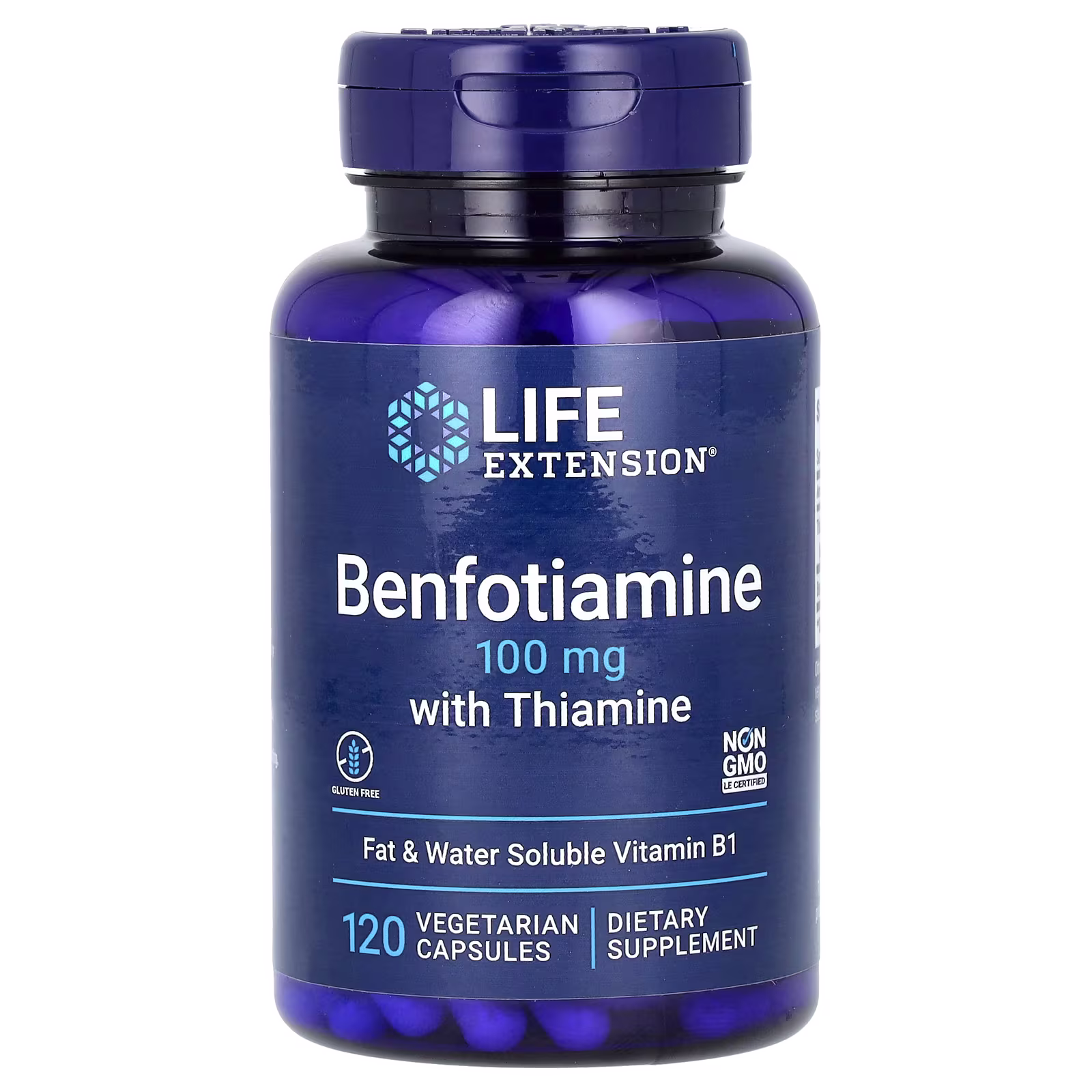 Benfotiamina con Tiamina, 100 mg, 120 cápsulas vegetales, Life Extension