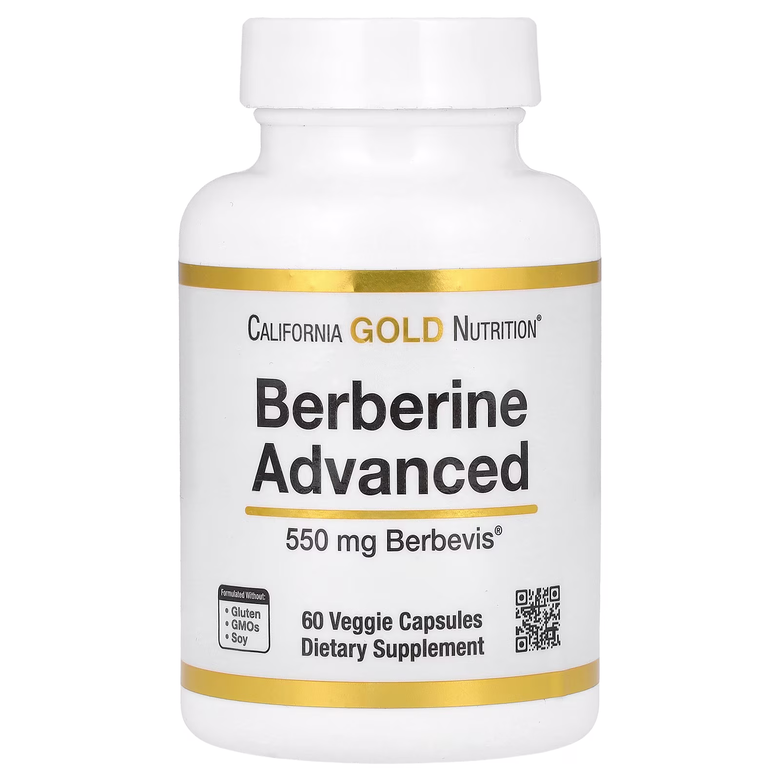Berberina avanzada, Fitosoma de Berbevis con complejo de berberina y fosfolípidos con lecitina de girasol, 550 mg, 60 cápsulas vegetales, California Gold Nutrition