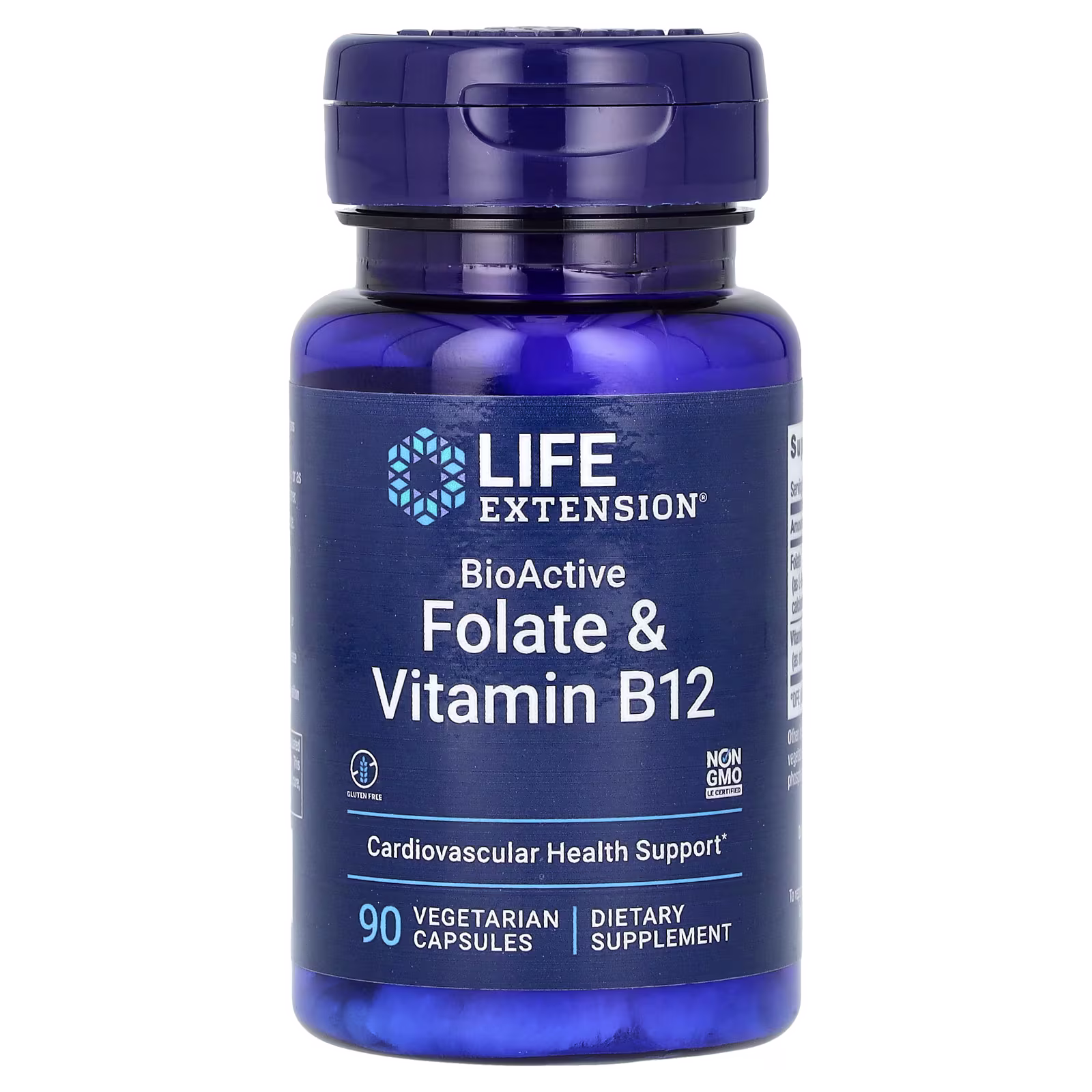 BioActive Folato y Vitamina B12, 90 cápsulas vegetales, Life Extension