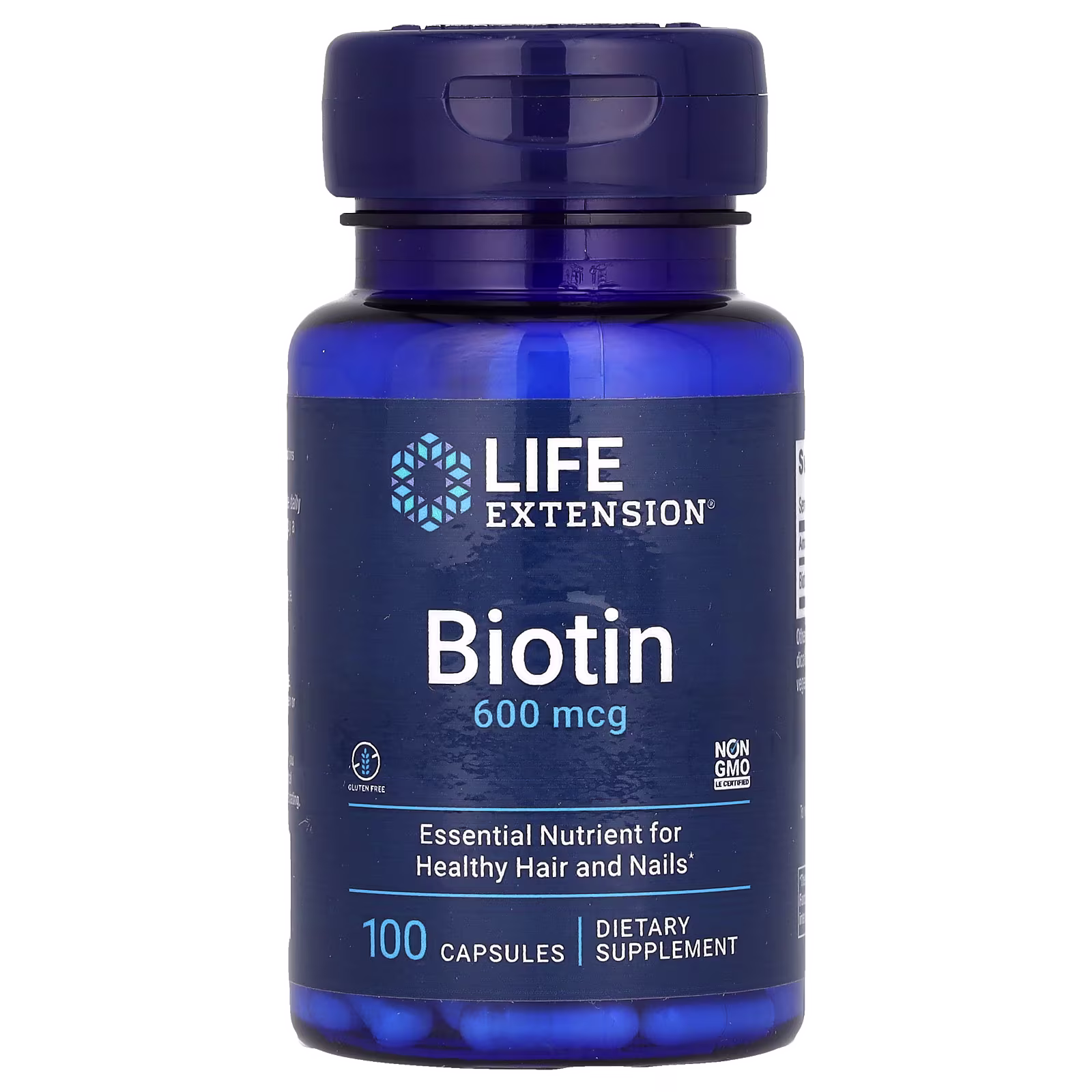 Biotina, 600 mcg, 100 cápsulas, Life Extension