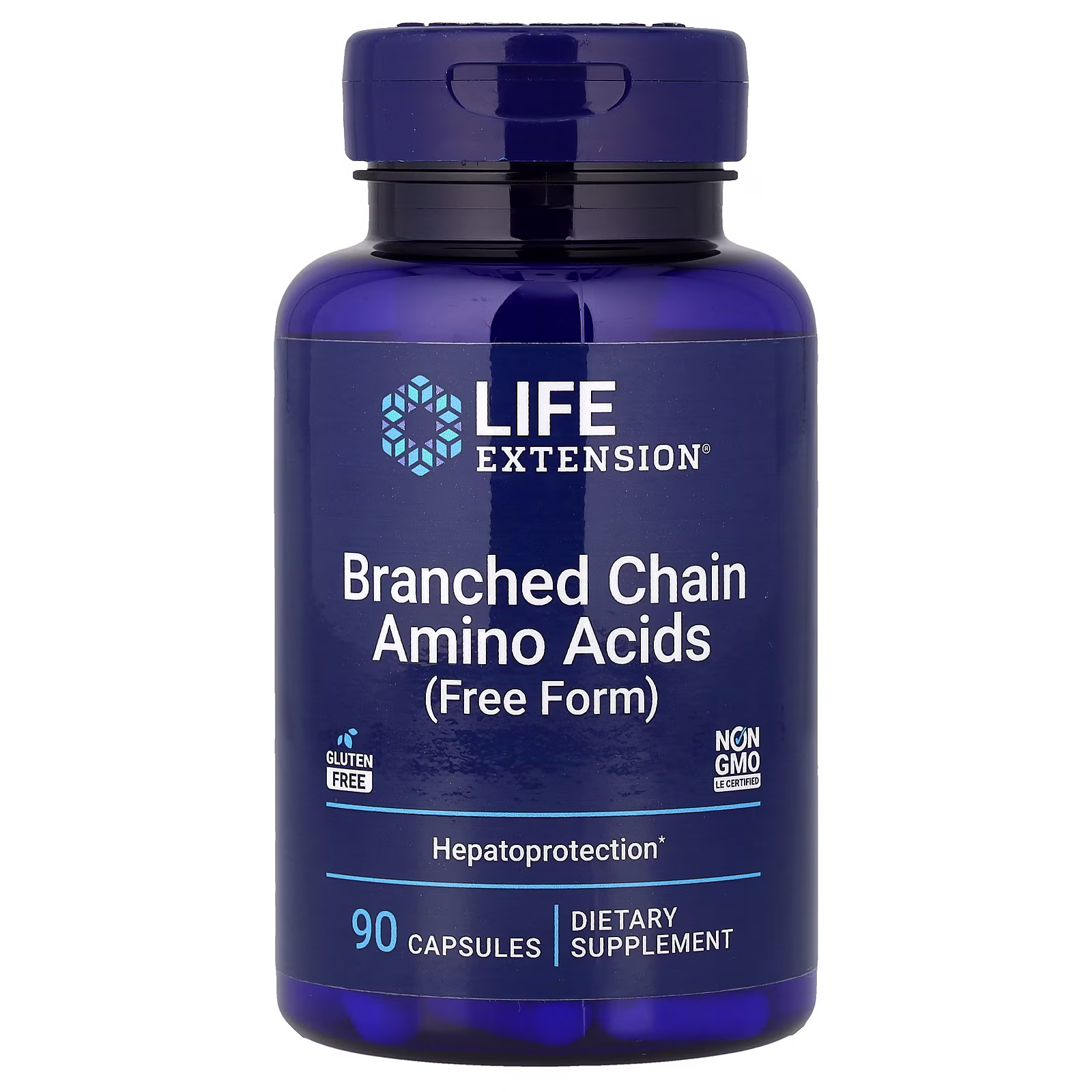BCAA Aminoácidos de Cadena Ramificada 2:1:1 — 90 cápsulas — Life Extension