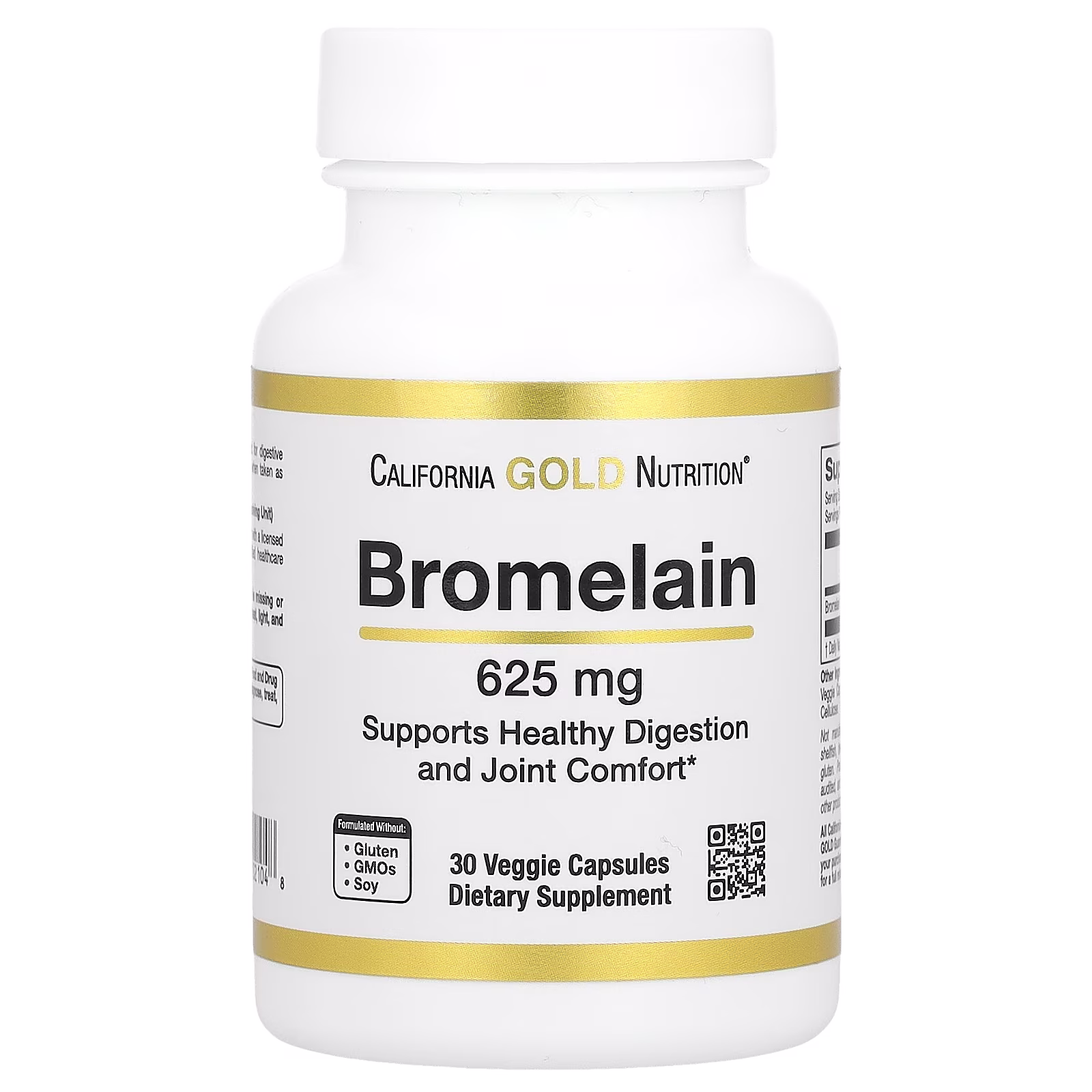 Bromelaína, 625 mg, 30 cápsulas vegetales, California Gold Nutrition