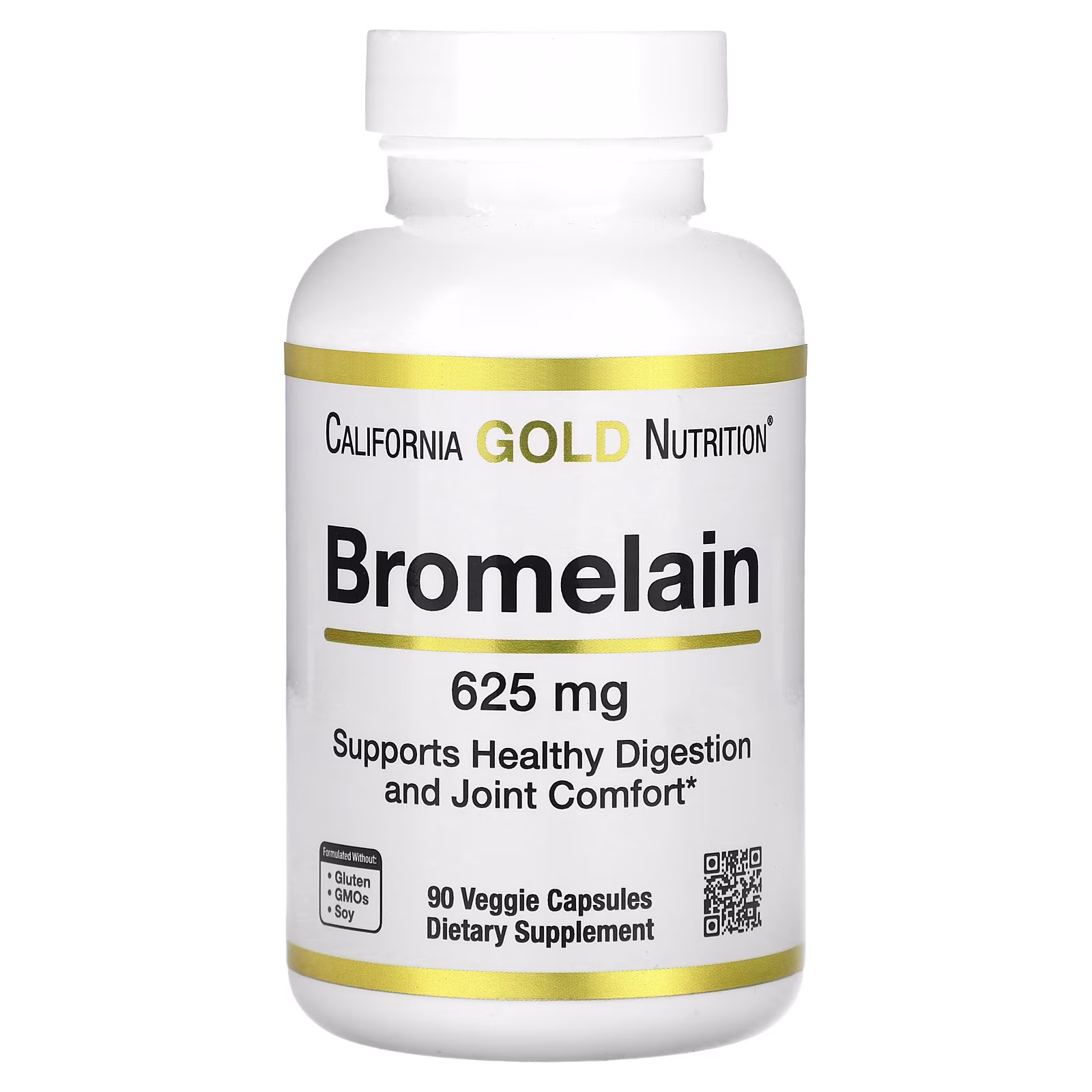 Bromelaína, 625 mg, 90 cápsulas vegetales, California Gold Nutrition