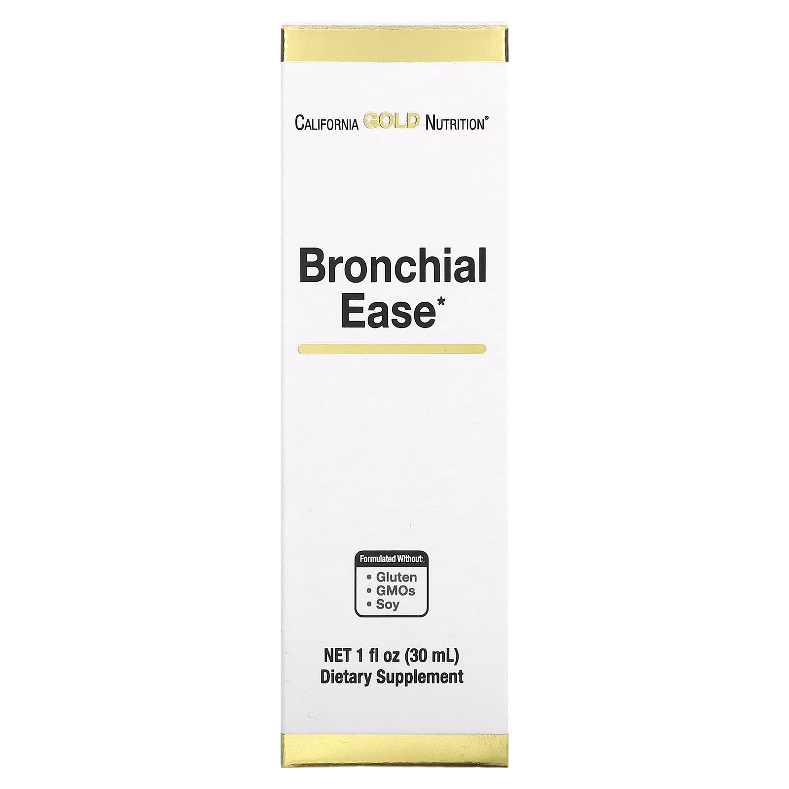 Suplemento de alivio bronquial con mezcla de propiedad exclusiva de raíz de oshá fresca, hoja de gordolobo y corteza de cerezo silvestre, 30 ml (1 oz. líq.), California Gold Nutrition