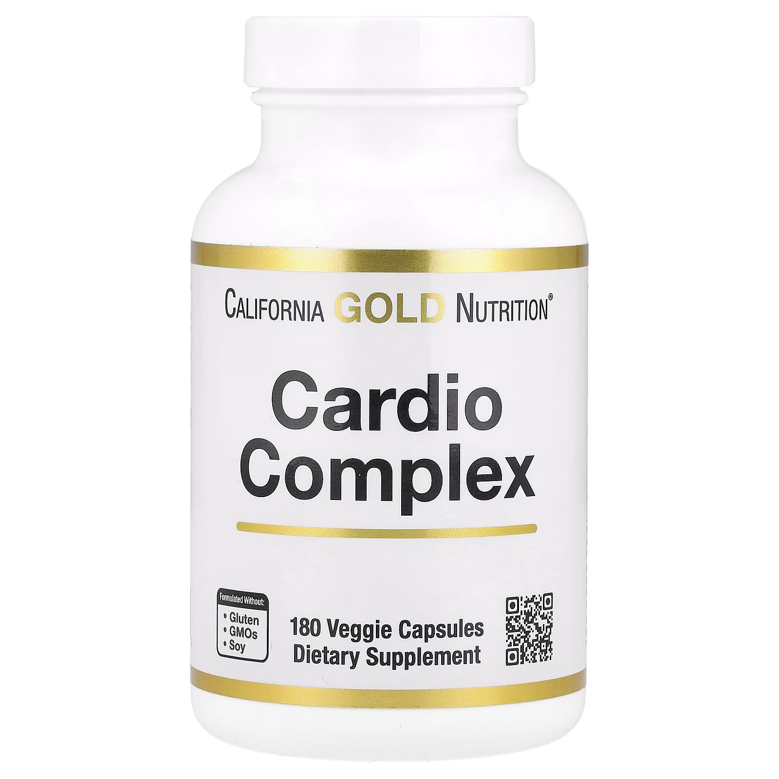 Complejo para la salud cardiovascular con la mezcla CardioAmino, la mezcla CardioPhyto y coenzima Q10, 180 cápsulas vegetales, California Gold Nutrition