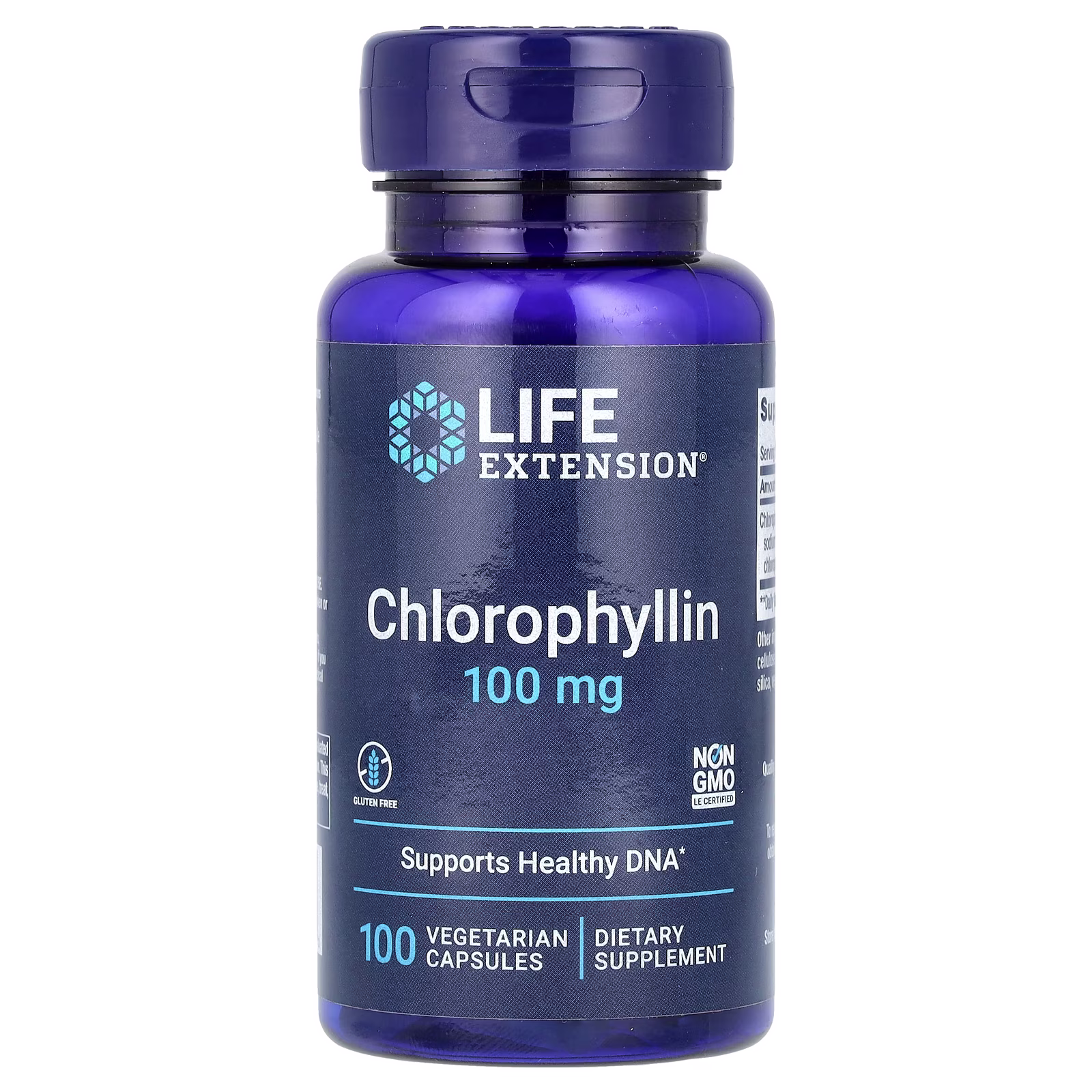 Clorofilina, 100 mg, 100 cápsulas vegetales, Life Extension