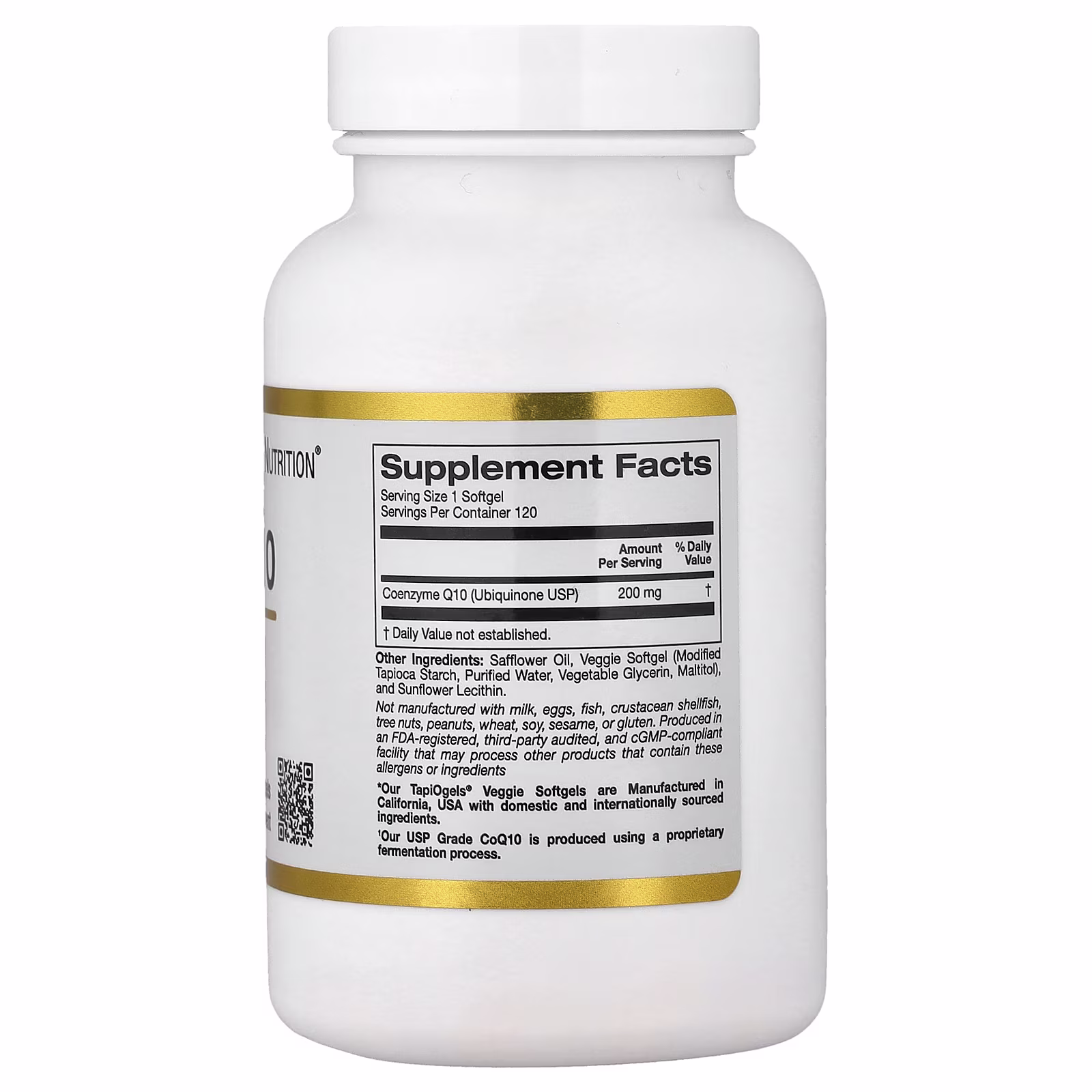CoQ10, 200 mg, 120 cápsulas blandas vegetales, California Gold Nutrition