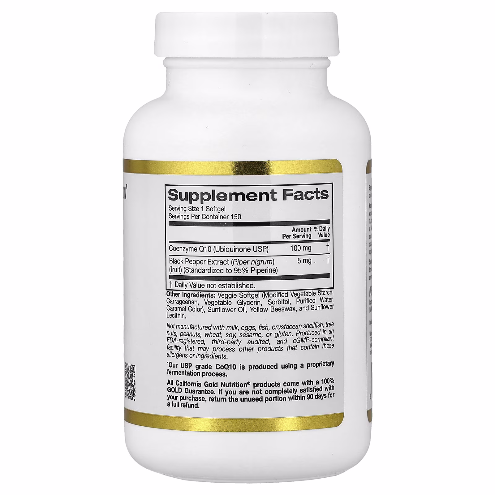 CoQ10 with Bioperine® Black Pepper Extract, 150 cápsulas blandas vegetales, California Gold Nutrition