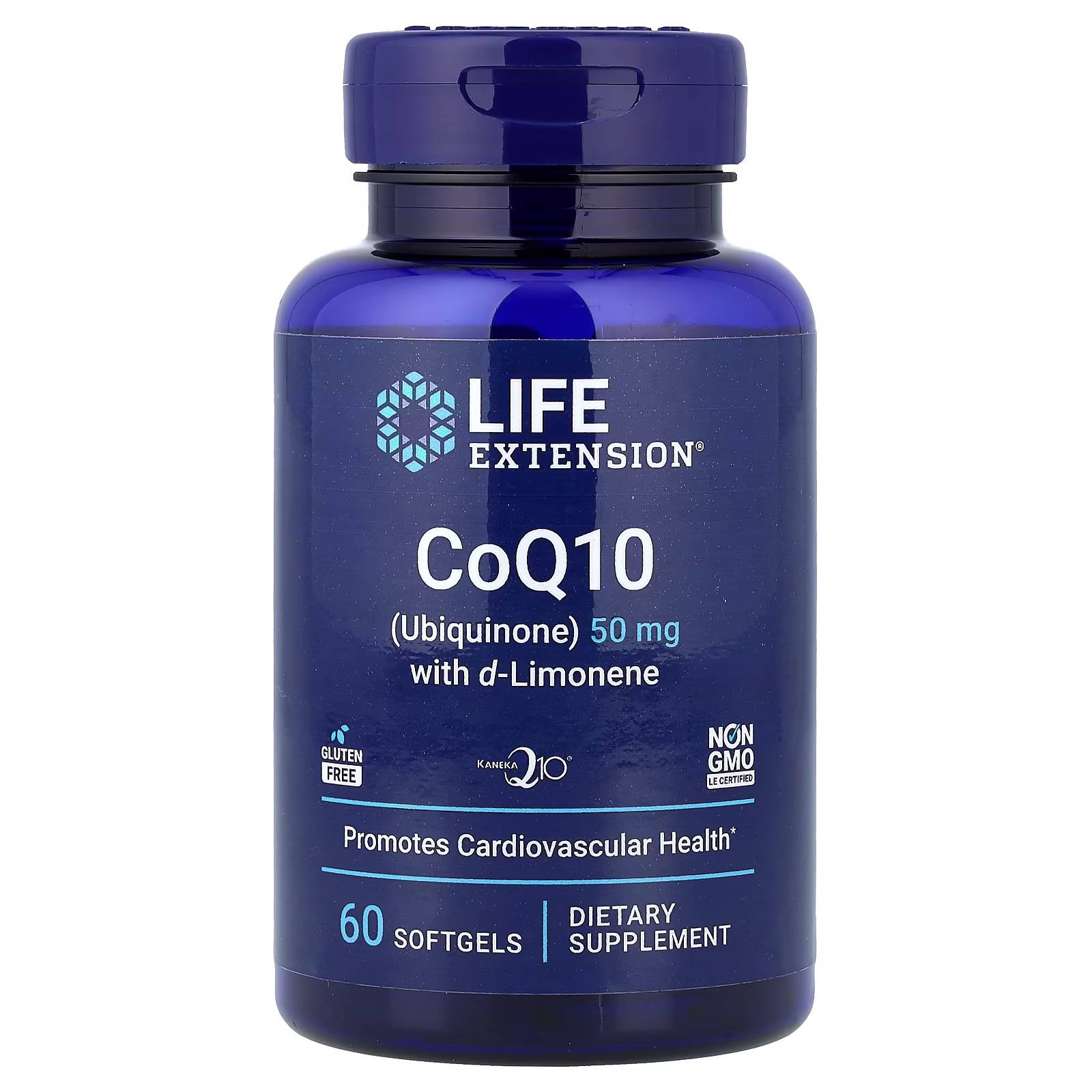 CoQ10 con D-Limoneno Kaneka Q10 50 mg — 60 cápsulas blandas — Life Extension
