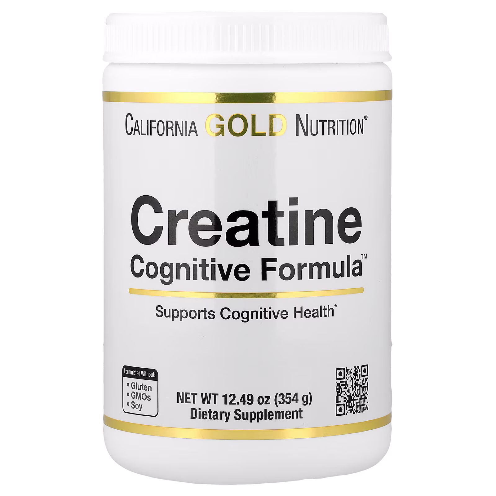 Creatine Cognitive Formula™, Fórmula con L-leucina, arándano azul, coco y extracto de uva, 354 g (12,49 oz), California Gold Nutrition