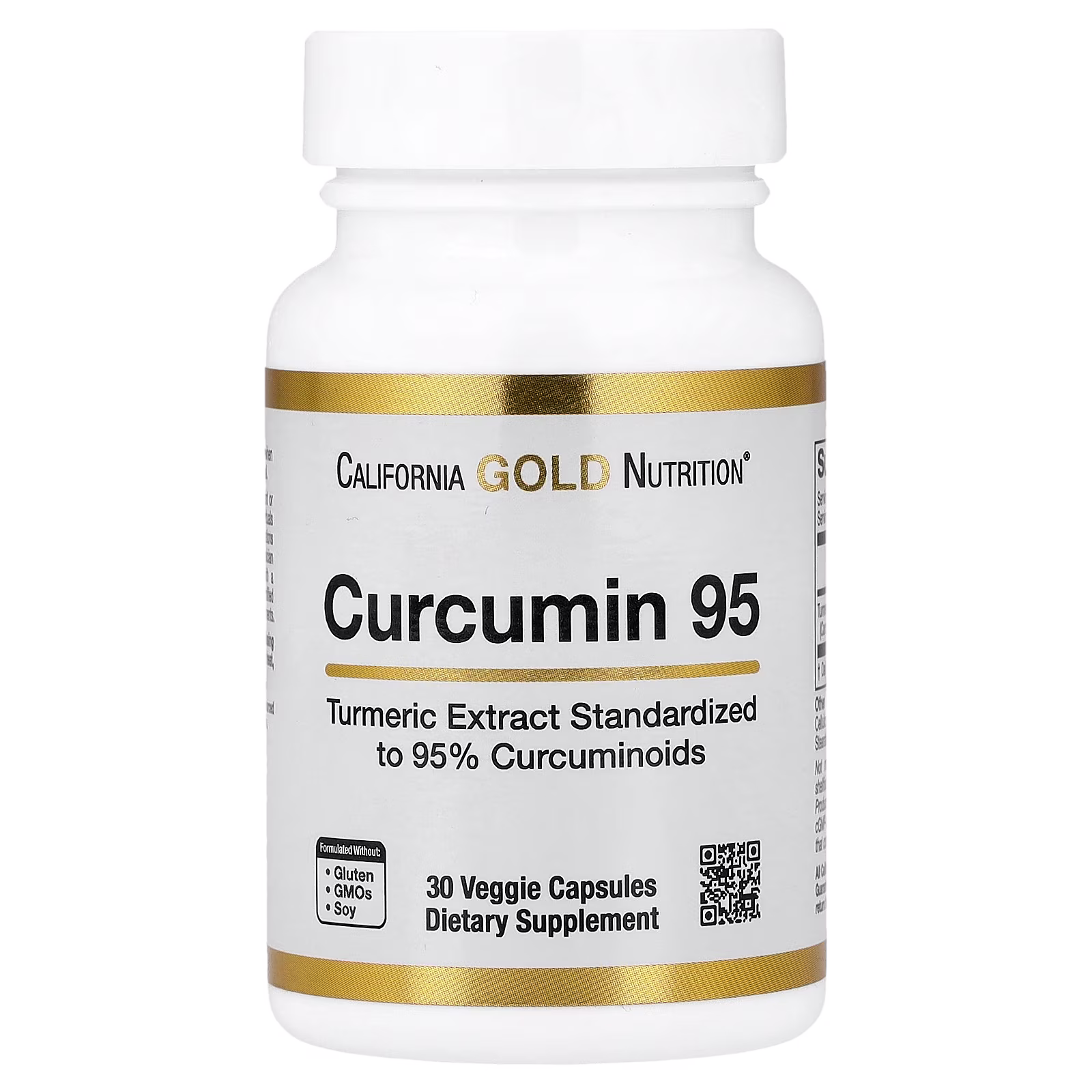 Curcumina 95, 30 cápsulas vegetales (500 mg por cápsula), California Gold Nutrition