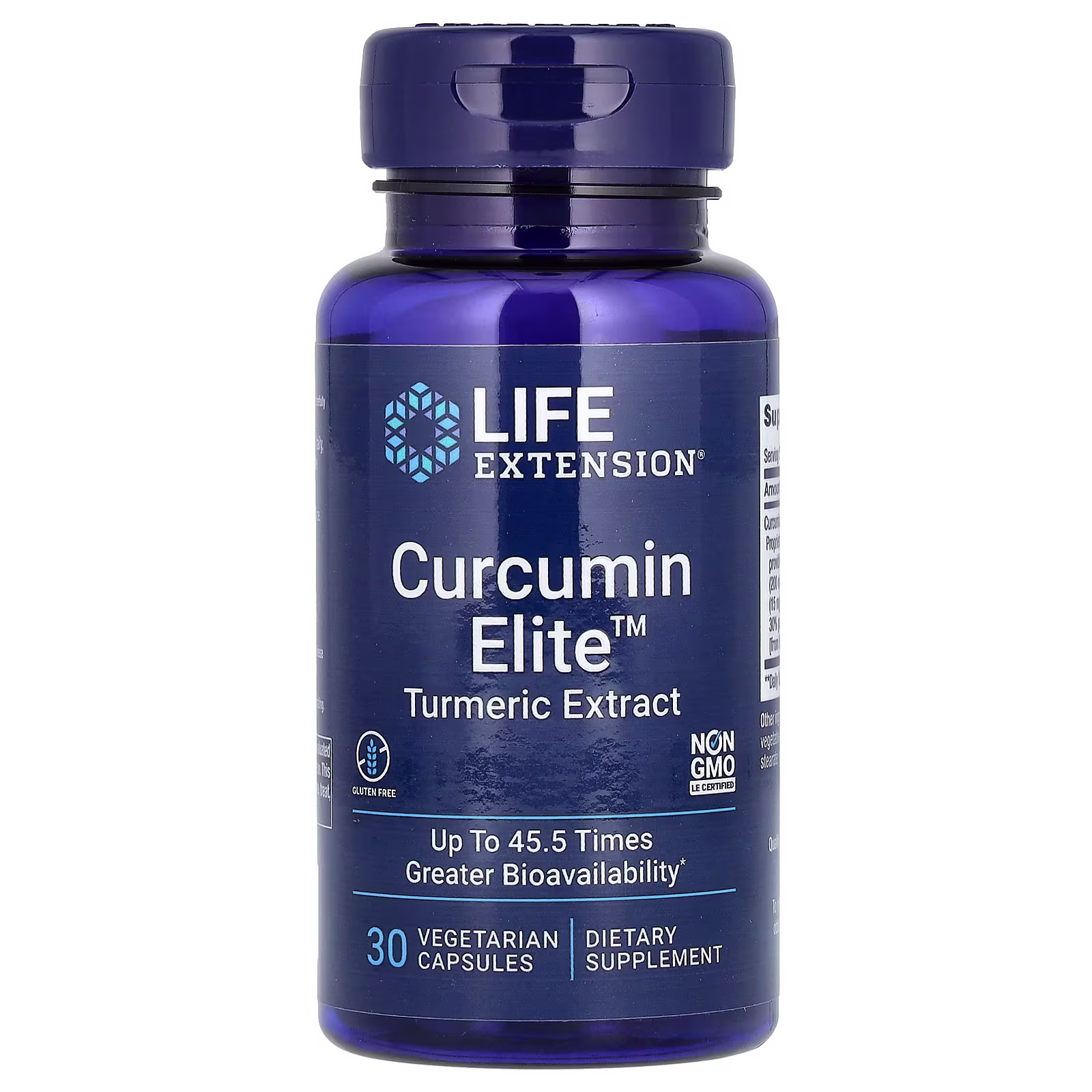 Curcumin Elite Extracto de Cúrcuma, 30 cápsulas vegetales, Life Extension