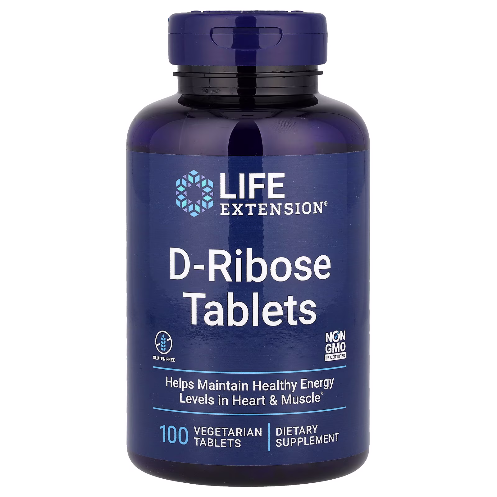 D-Ribose Tabletas Bioenergy 5100 mg — 100 comprimidos vegetales — Life Extension