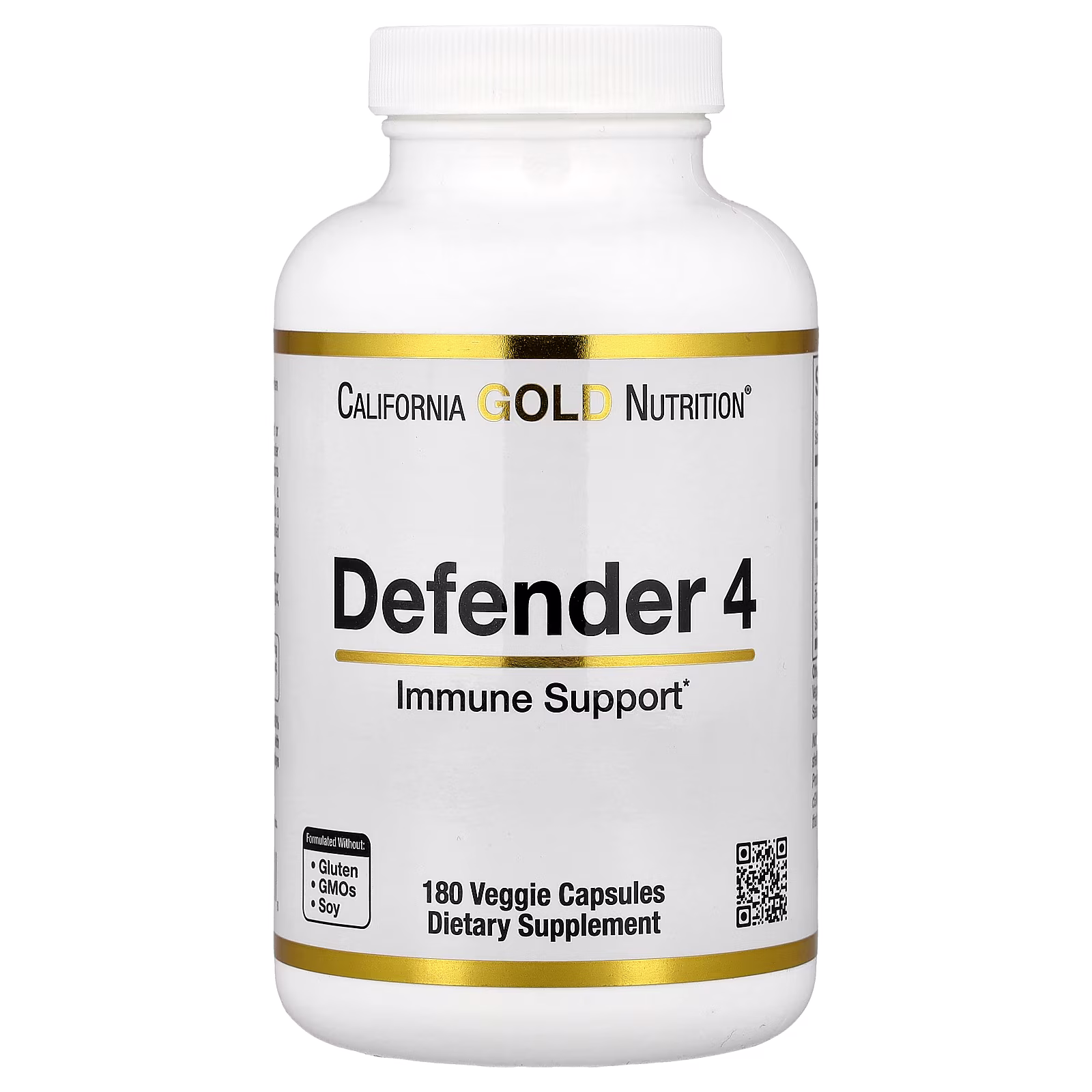 Defender 4, vitamina D, zinc y selenio, 180 cápsulas vegetales, California Gold Nutrition