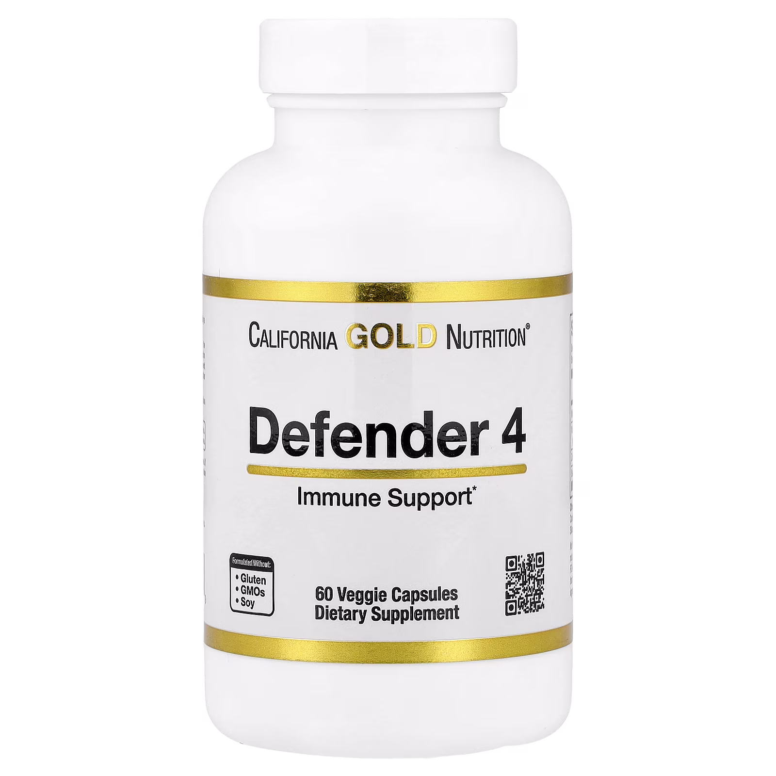 Defender 4, vitamina D, zinc y selenio, 60 cápsulas vegetales, California Gold Nutrition