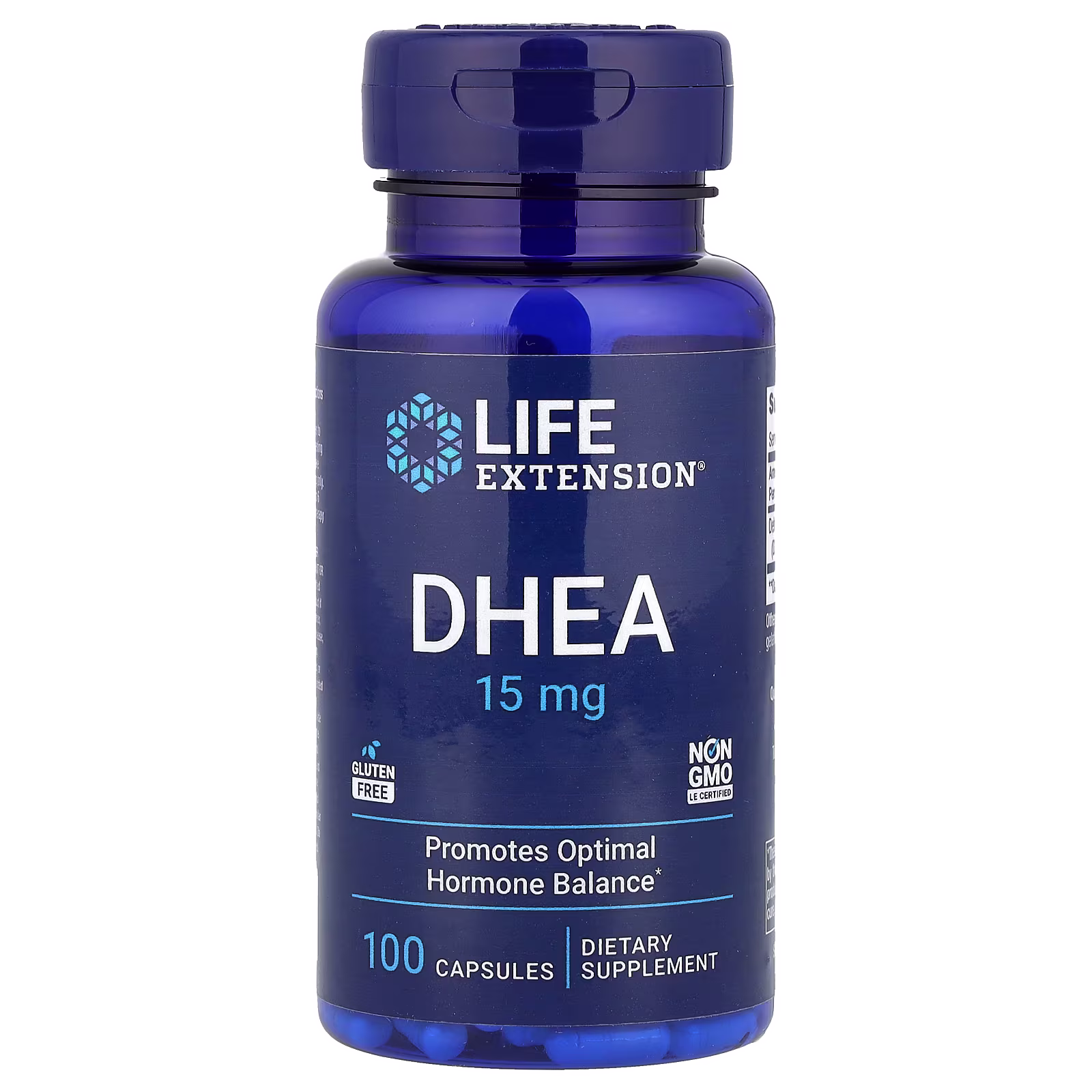 DHEA, 15 mg, 100 cápsulas, Life Extension