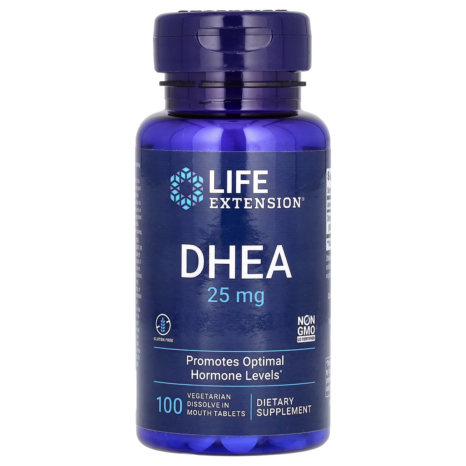 DHEA Sublingual Disolvente, 25 mg, 100 tabletas vegetales, Life Extension
