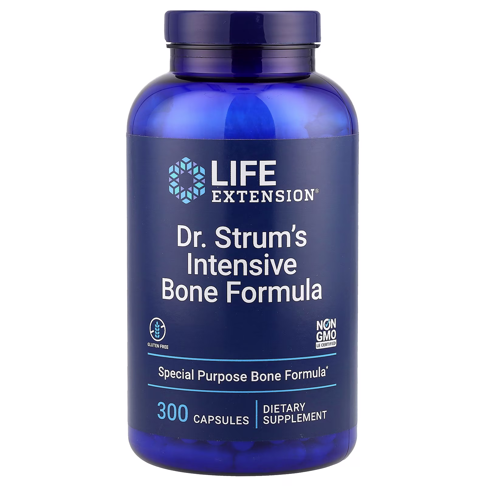 Dr. Strum's Intensive Bone Formula con Calcio, Magnesio y Vitamina K2, 300 cápsulas - Life Extension