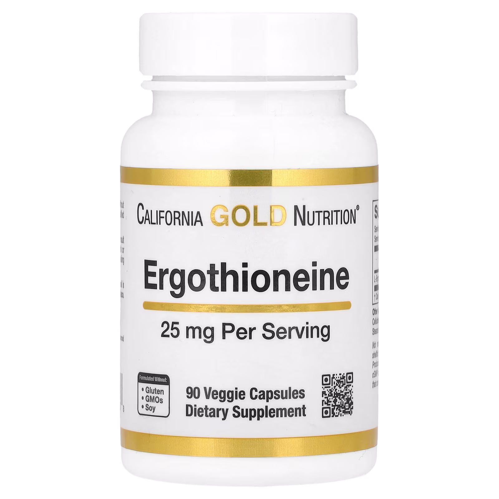 Ergotioneína, 25 mg, 90 cápsulas vegetales, California Gold Nutrition