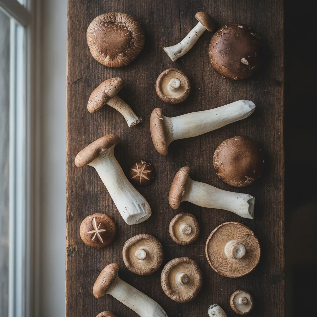 Variedad de hongos comestibles, fuente principal de ergotioneína en la dieta humana