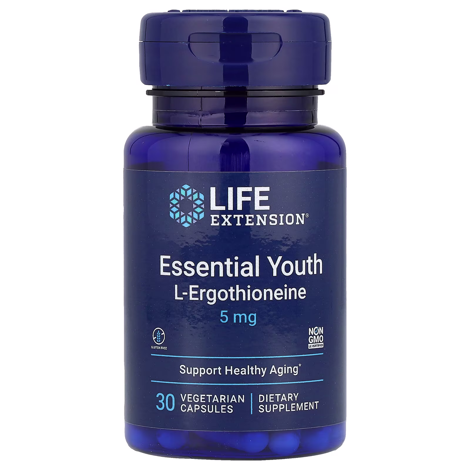 Essential Youth L-Ergothioneine ErgoActive 5 mg — 30 cápsulas — Life Extension