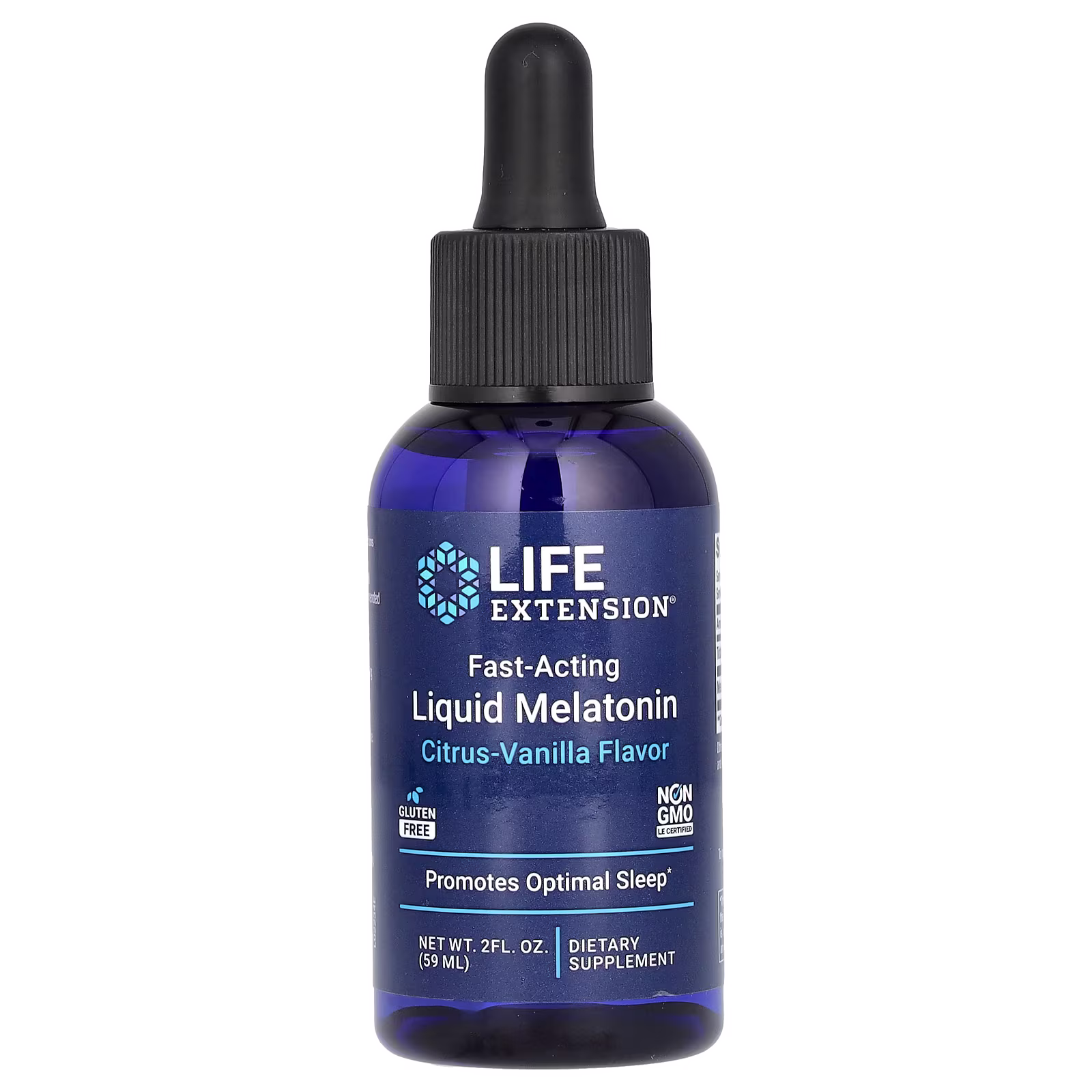 Fast-Acting Liquid Melatonin 3 mg/ml, Sabor Cítricos-Vainilla, 59 ml, Life Extension