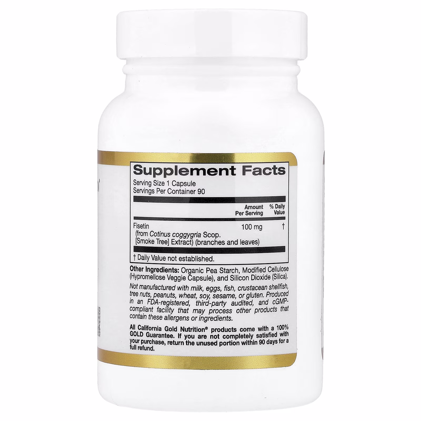 Fisetina, 100 mg, 90 cápsulas vegetales, California Gold Nutrition