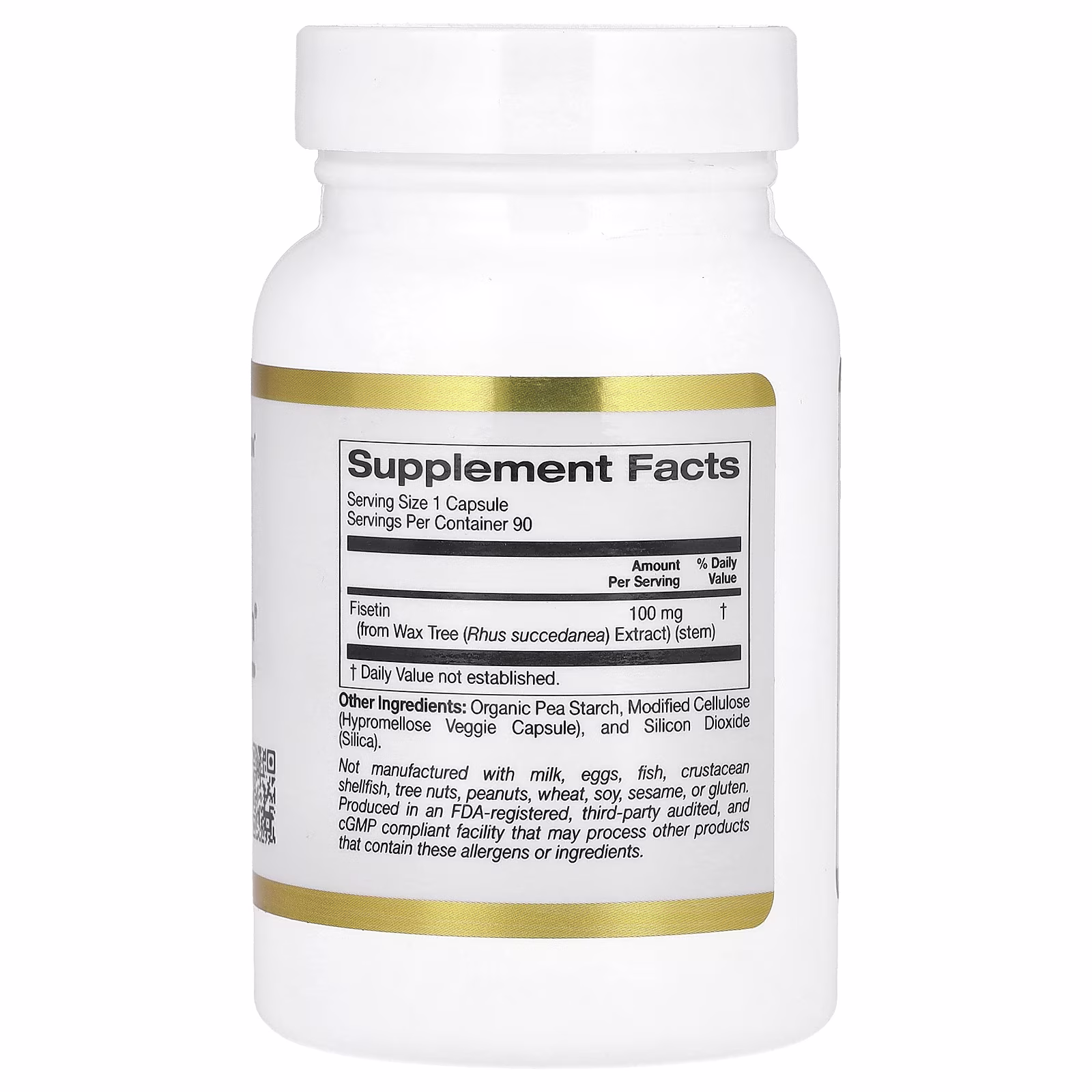 Fisetina con Novusetin, 100 mg, 90 cápsulas vegetales, California Gold Nutrition