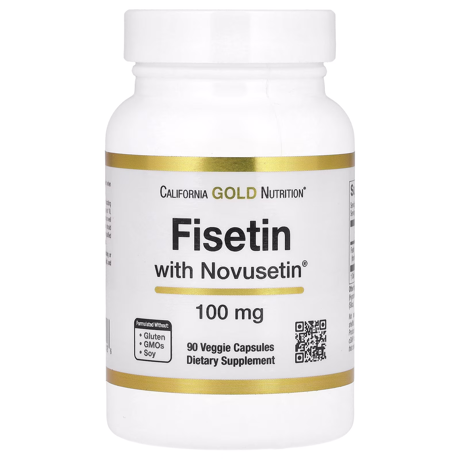 Fisetina con Novusetin, 100 mg, 90 cápsulas vegetales, California Gold Nutrition