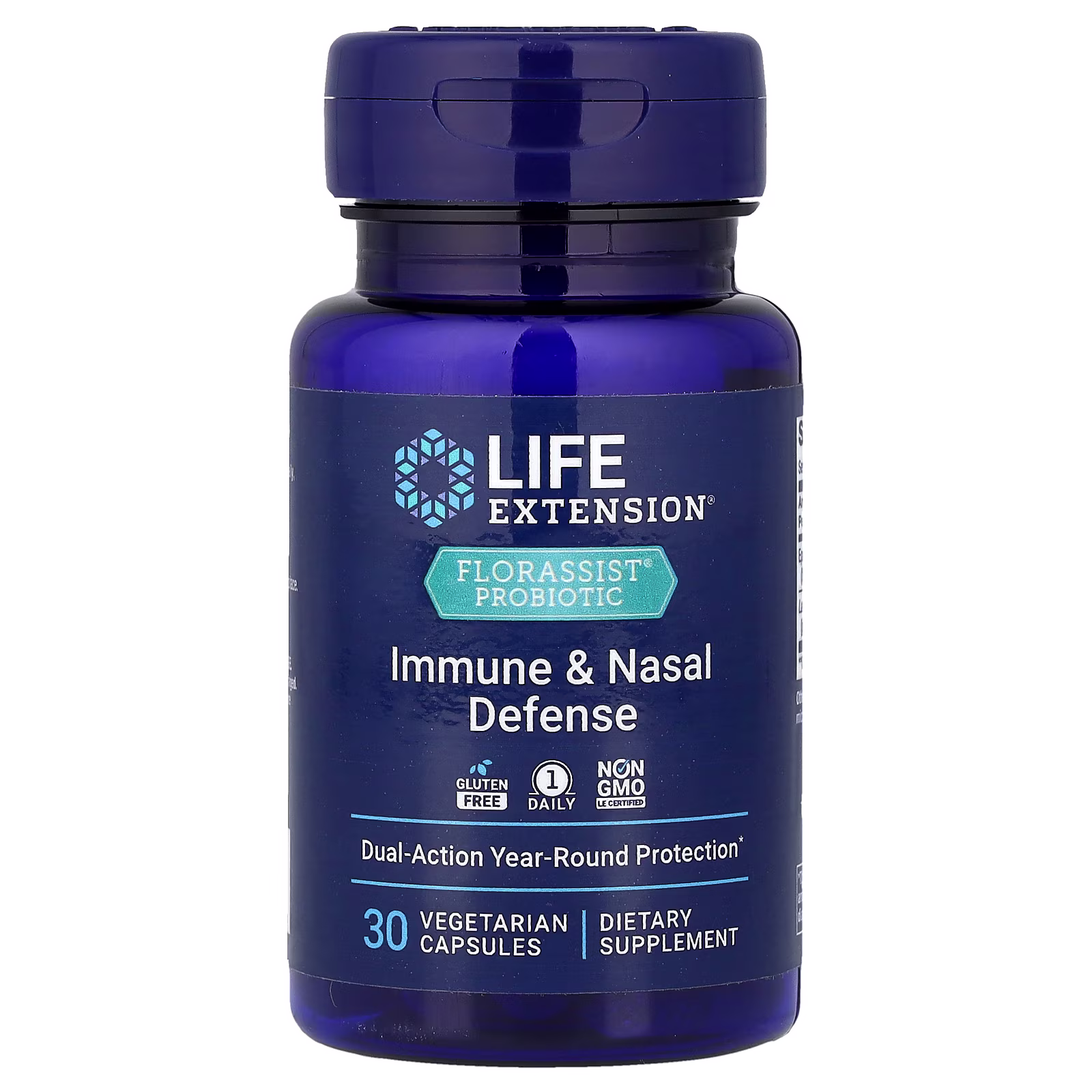 FLORASSIST Probiotic Defensas con EpiCor + L. rhamnosus — 30 cápsulas — Life Extension