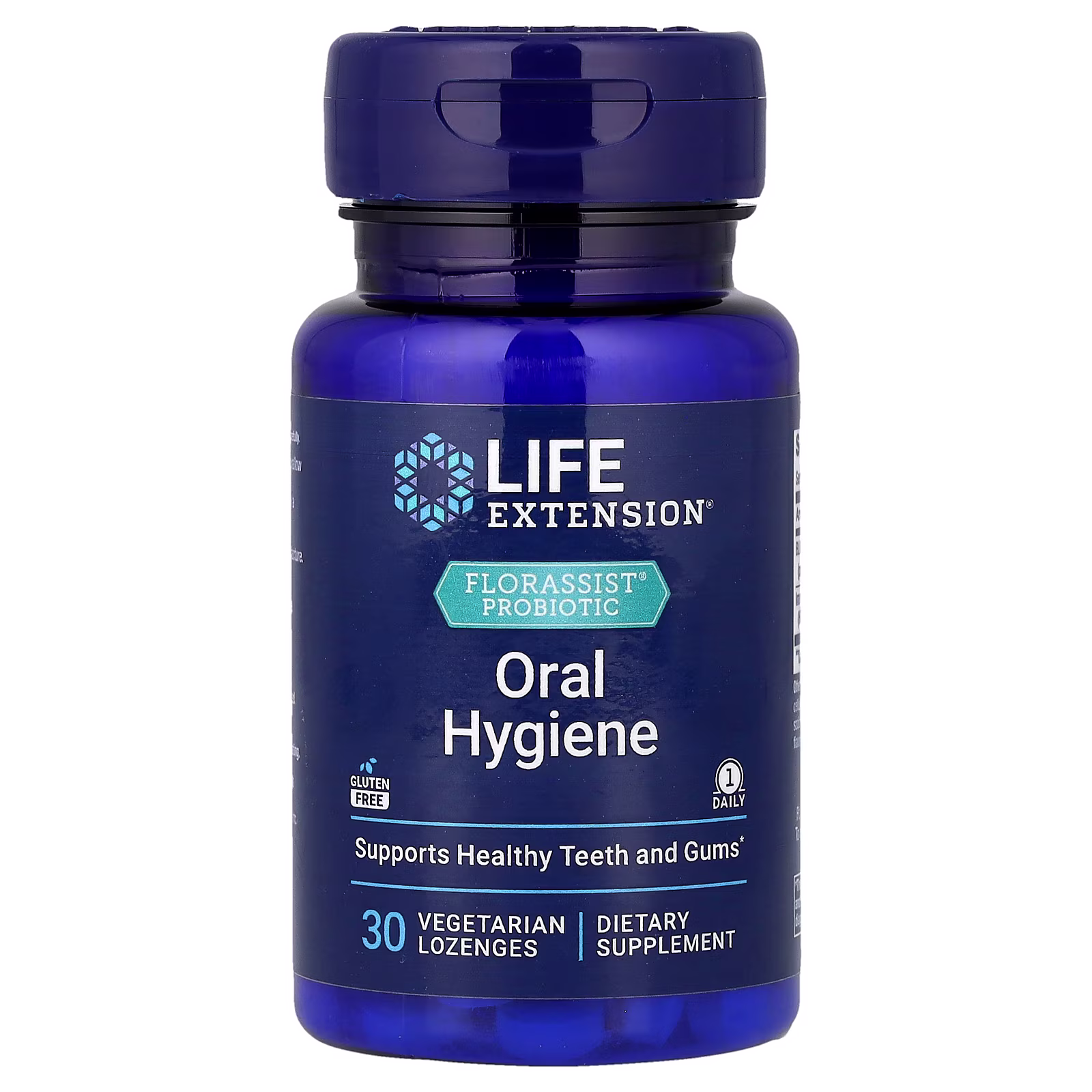 FLORASSIST Probiótico Higiene Bucal, 30 pastillas vegetales, Life Extension