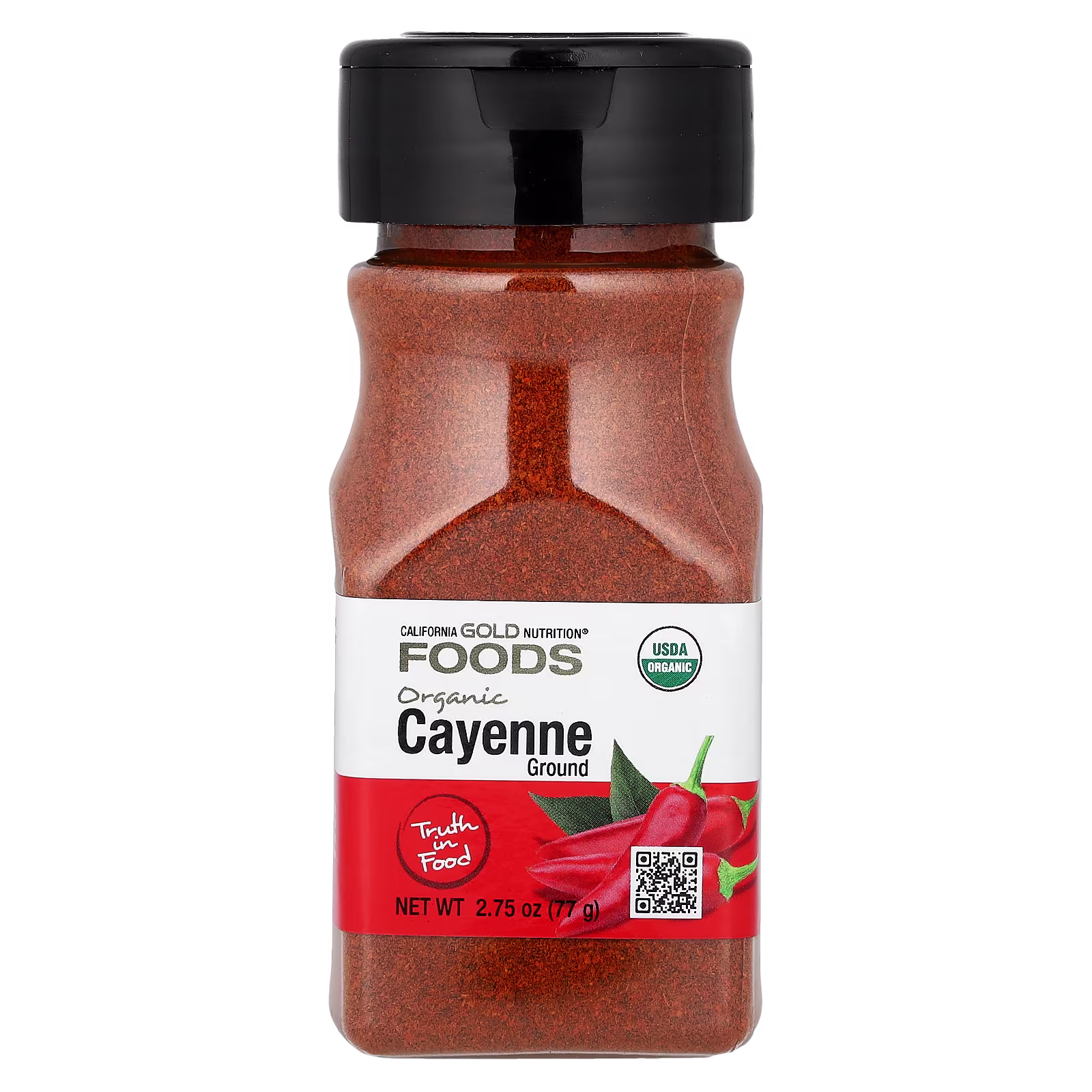 Foods, Cayena orgánica, 77 g (2,75 oz), California Gold Nutrition