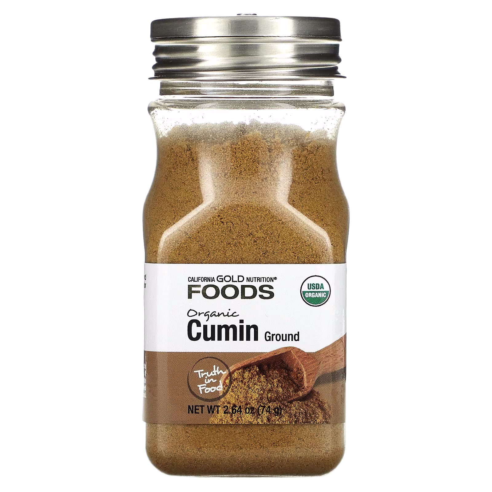 FOODS, Comino orgánico, 74 g (2,64 oz), California Gold Nutrition