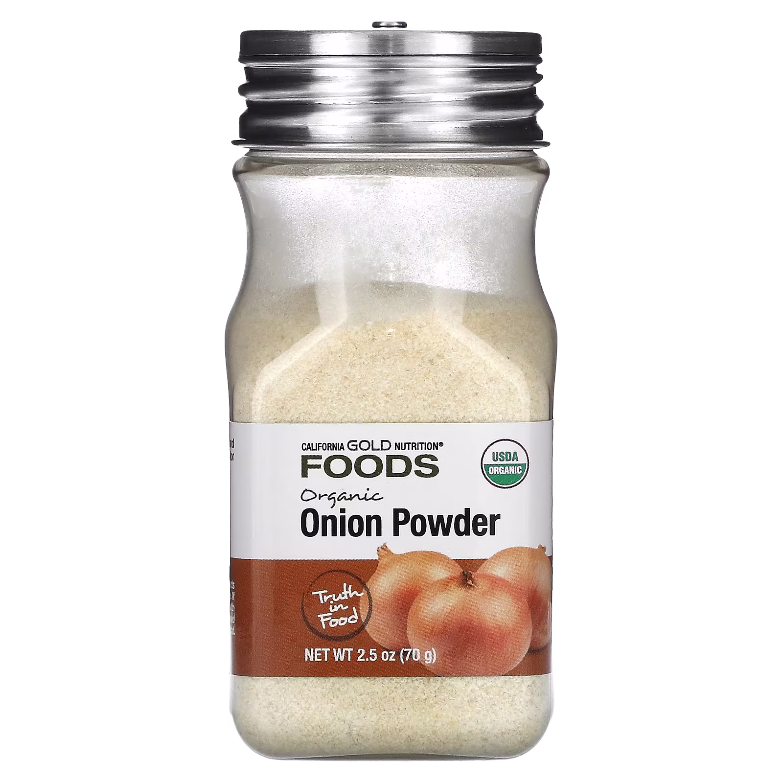 Foods, Cebolla orgánica en polvo, 70 g (2,5 oz), California Gold Nutrition